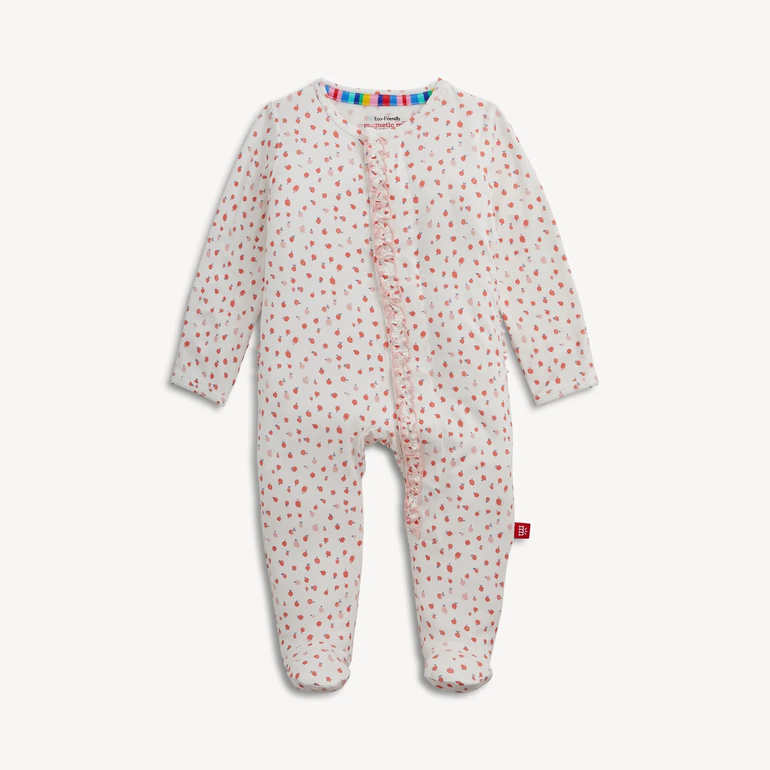 Magnetic Me Ruffle Footie | Apple Blossom