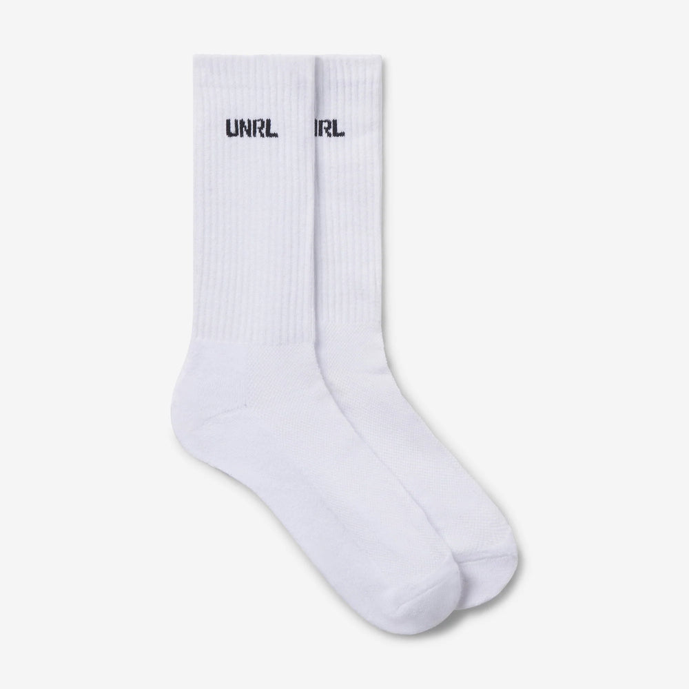 UNRL Mid-Calf Performance Sock 3 Pair | White