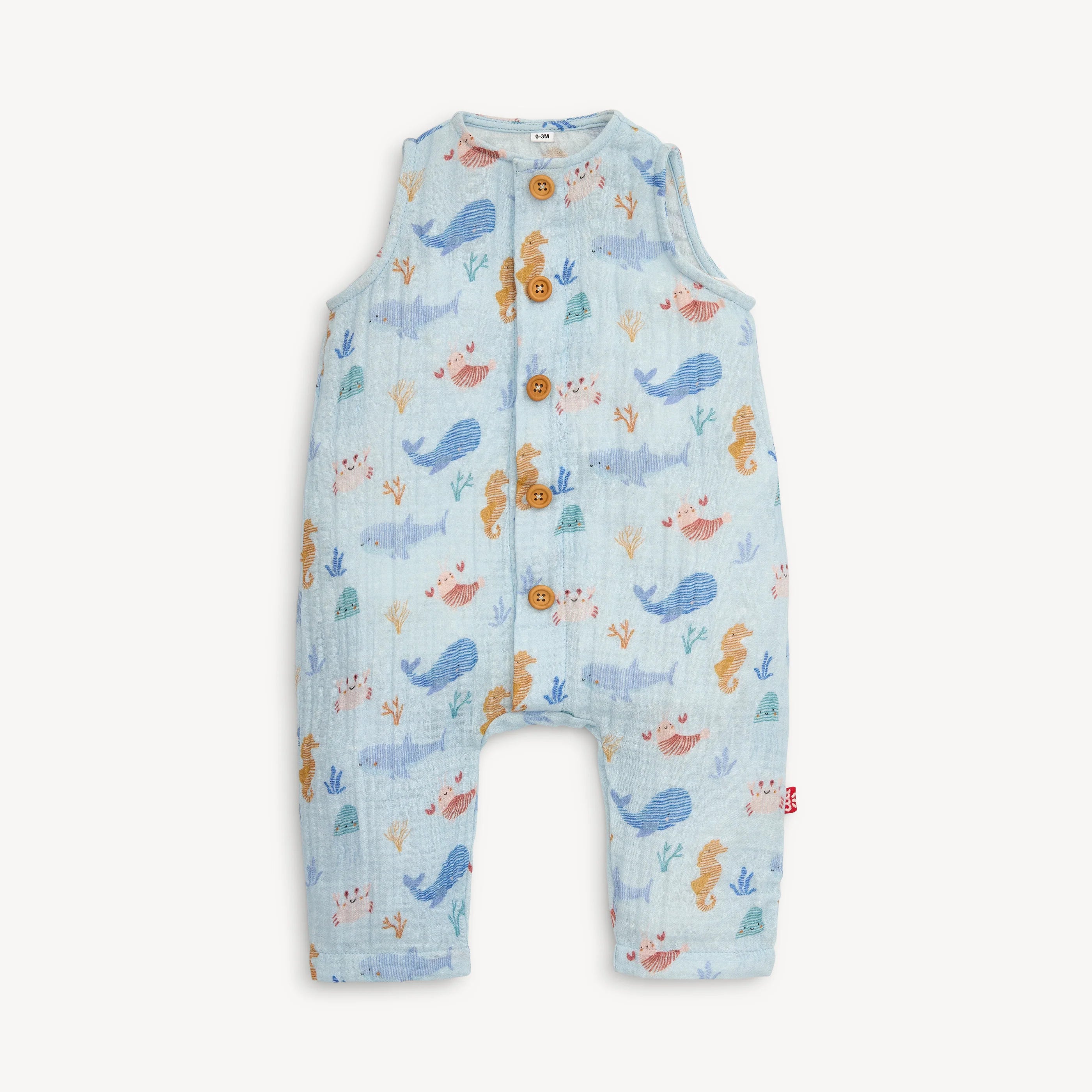 Magnetic Me Cotton S/L Coverall | Deep Sea Jubilee
