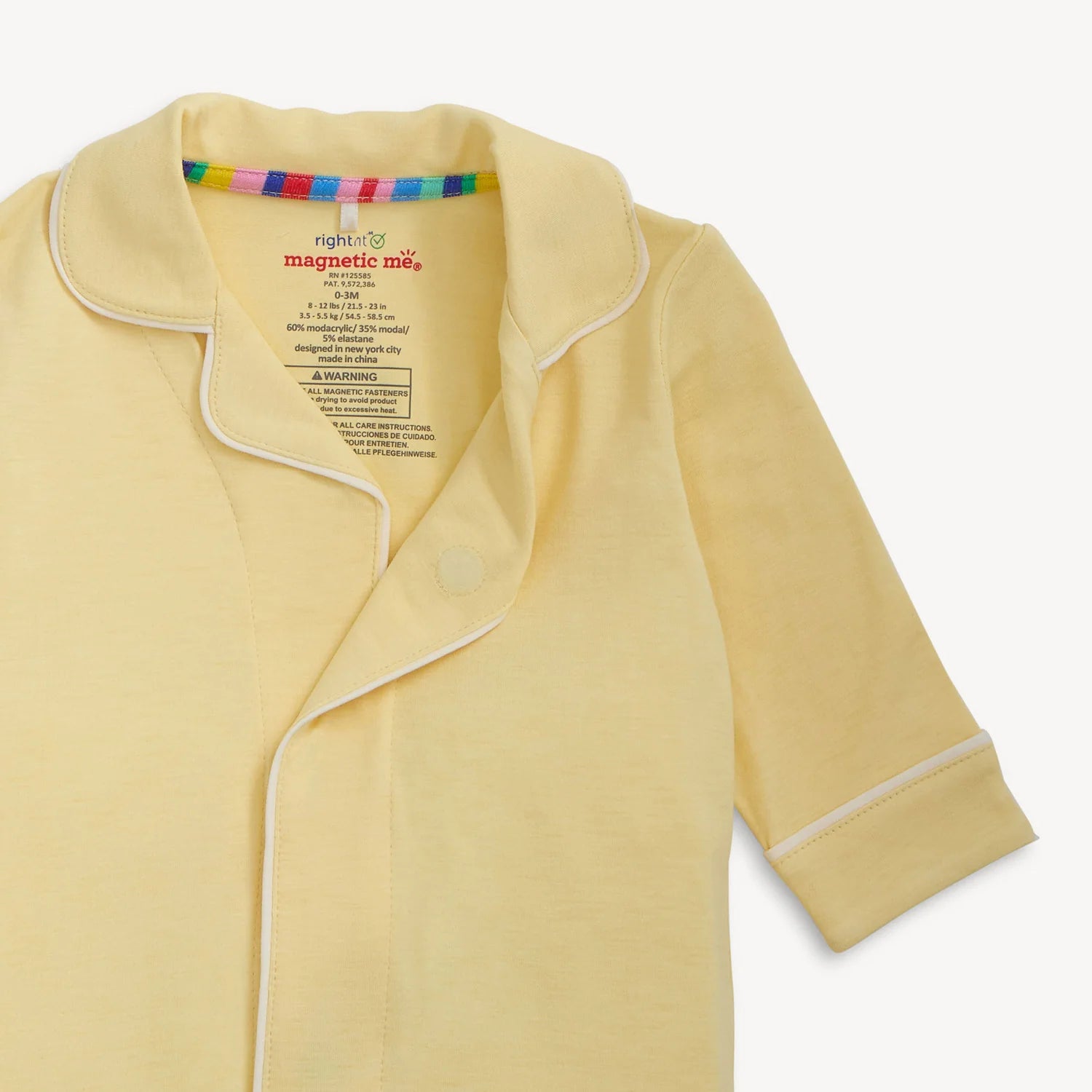 Magnetic Me PJ Romper | Stars Yellow