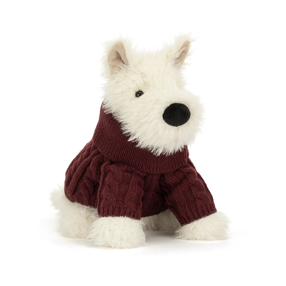 Jellycat Munro Scottie Dog Winter Jumper Outfit