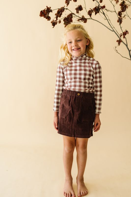 
                      
                        Organic Tee and Corduroy Skirt Set | Plum
                      
                    