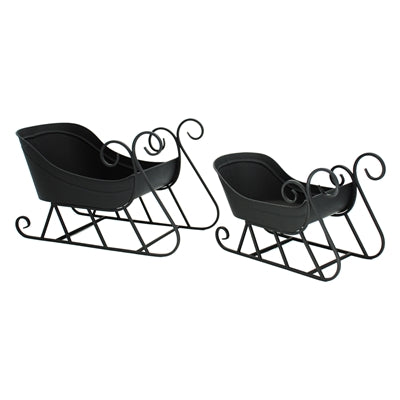 MXF43006-2S Set of 2 Black Sleighs