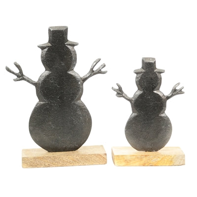 MXI63565-2S Set of 2 Iron Snowmen