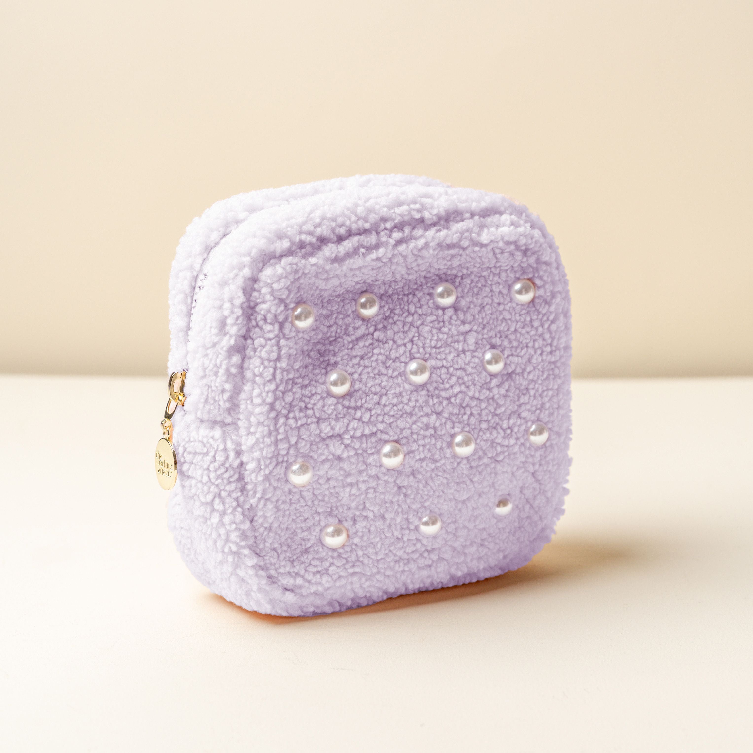 Teddy Pouch Square | Pearl Purple