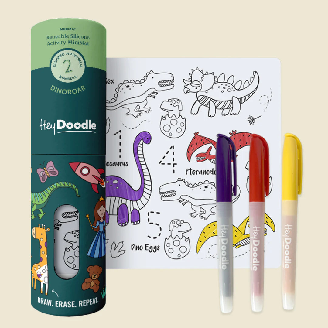 Hey Doodle Mini Coloring Mat | DinoRoar
