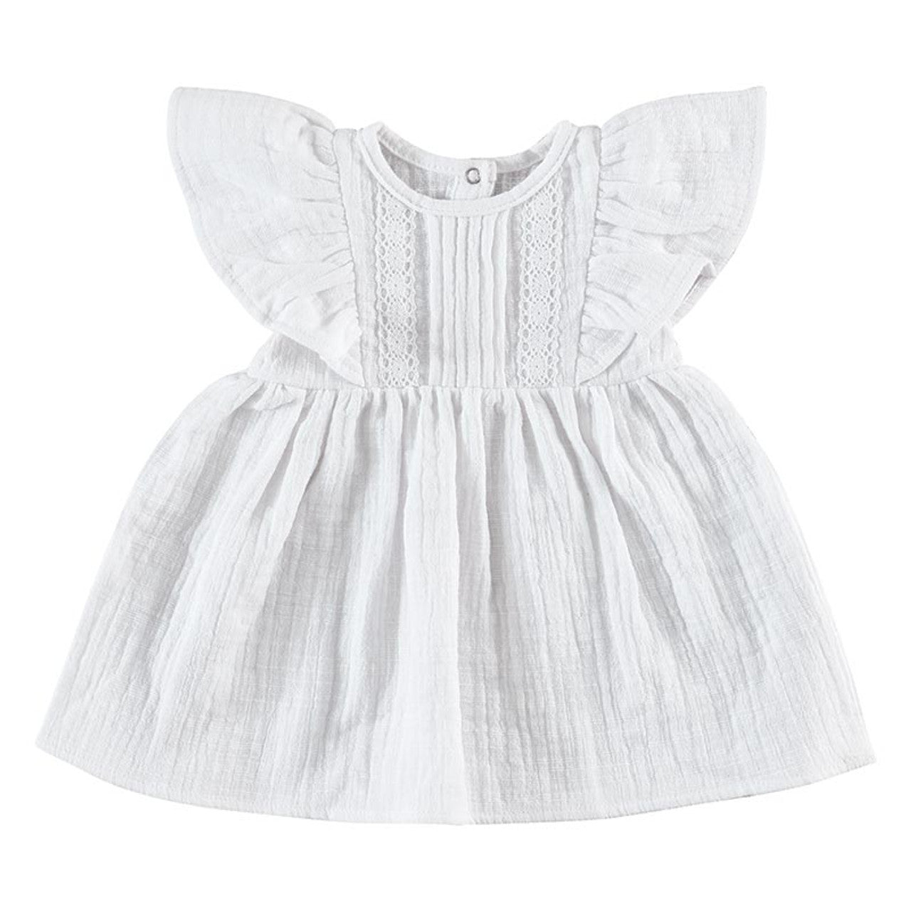 Flutter Lace Dress | White
