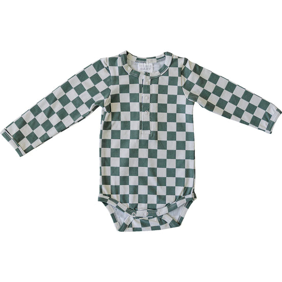 Checkered LS Bodysuit | Green