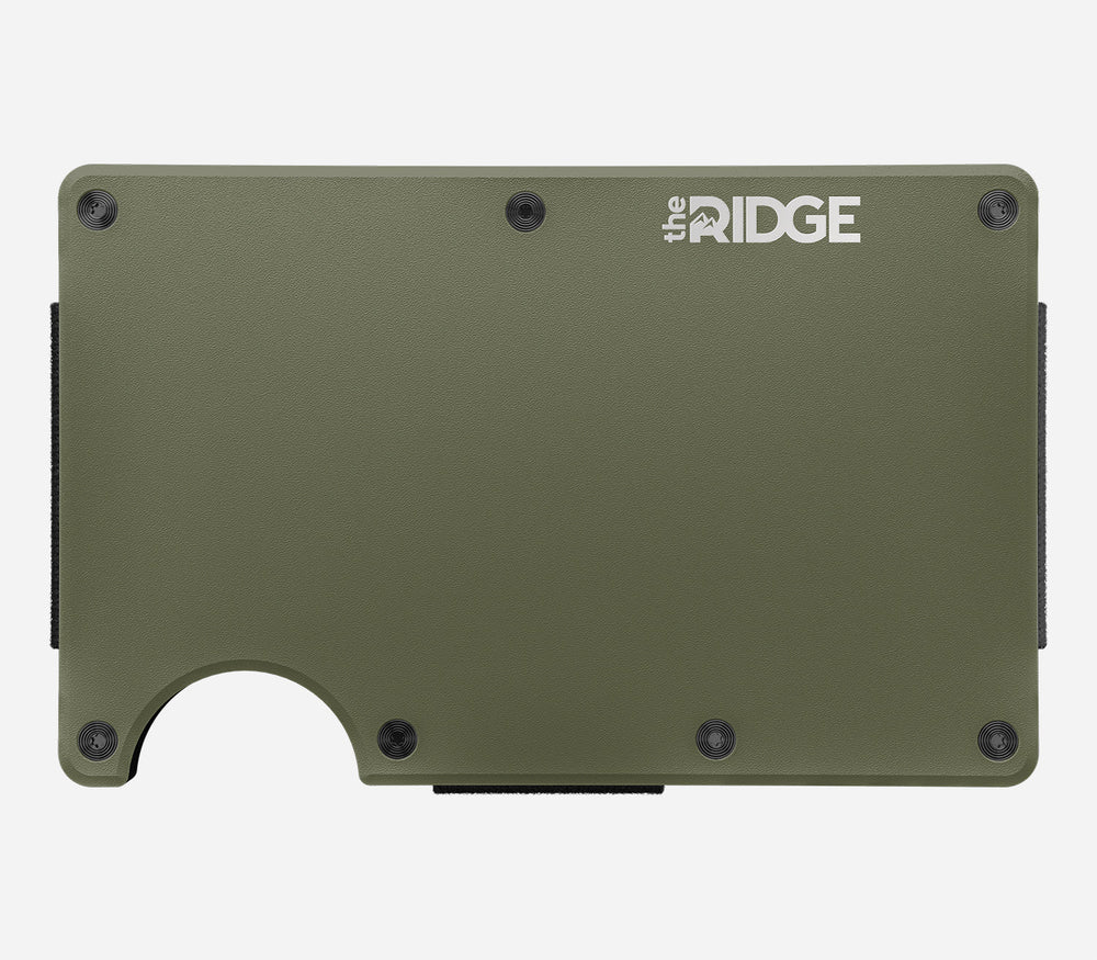 Ridge Wallet Money Clip | Matte Olive