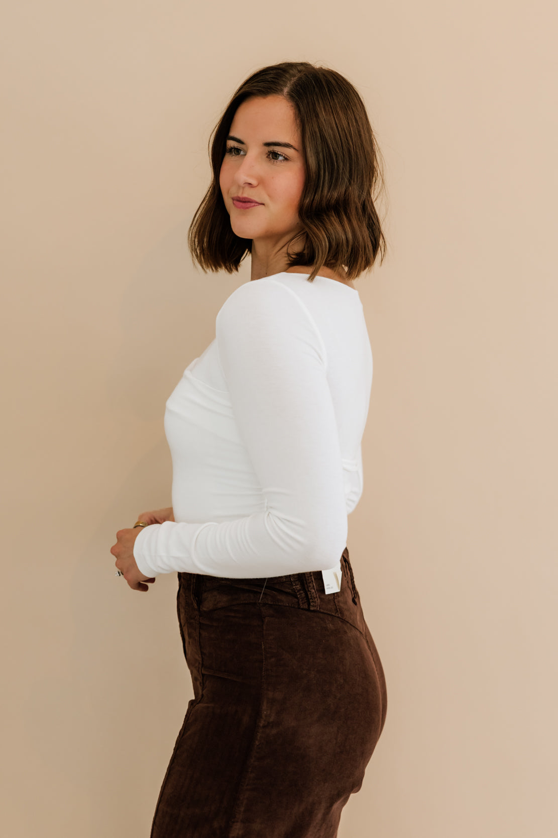 Ashtin Ruched Long Sleeve | Ivory