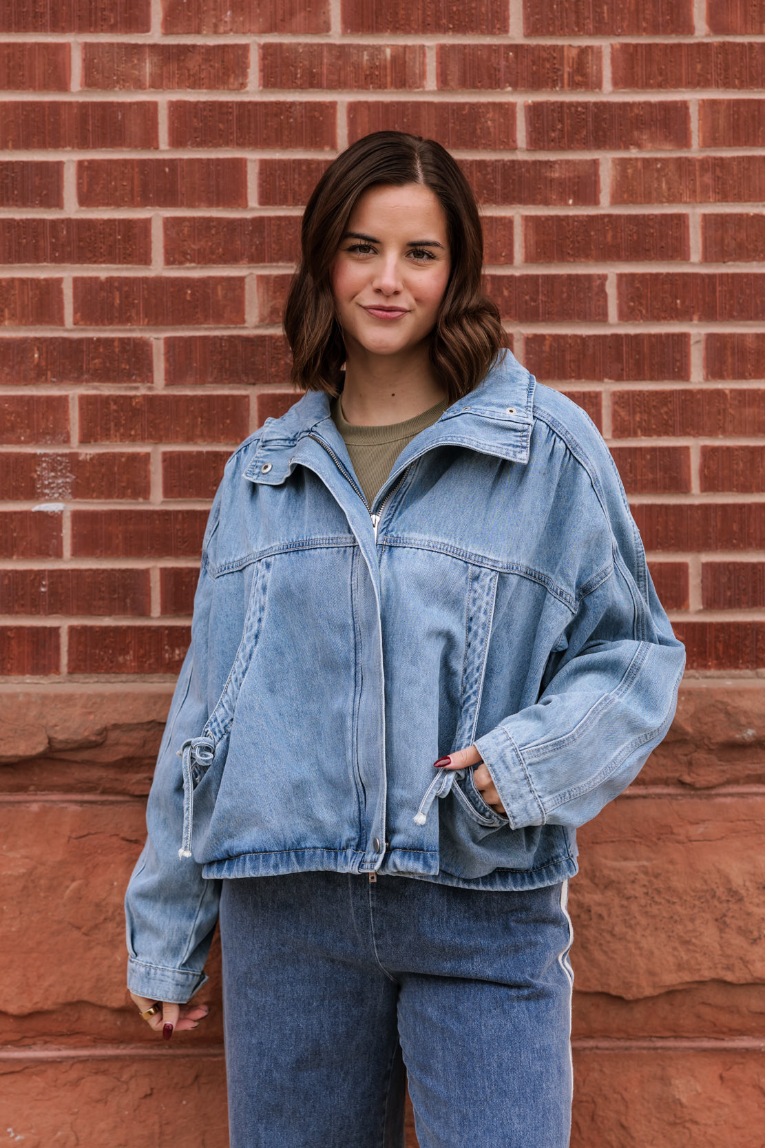 Emily Cinch Denim Jacket | Medium Wash