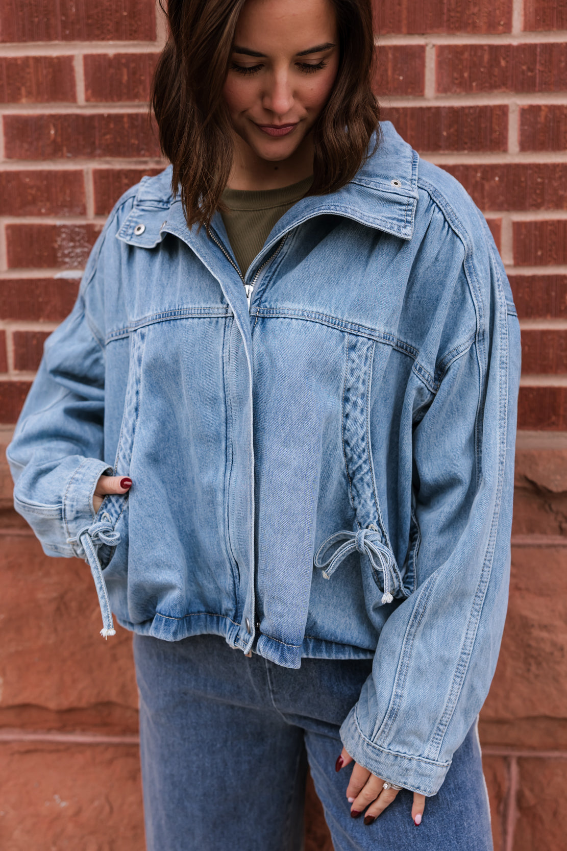 Emily Cinch Denim Jacket | Medium Wash
