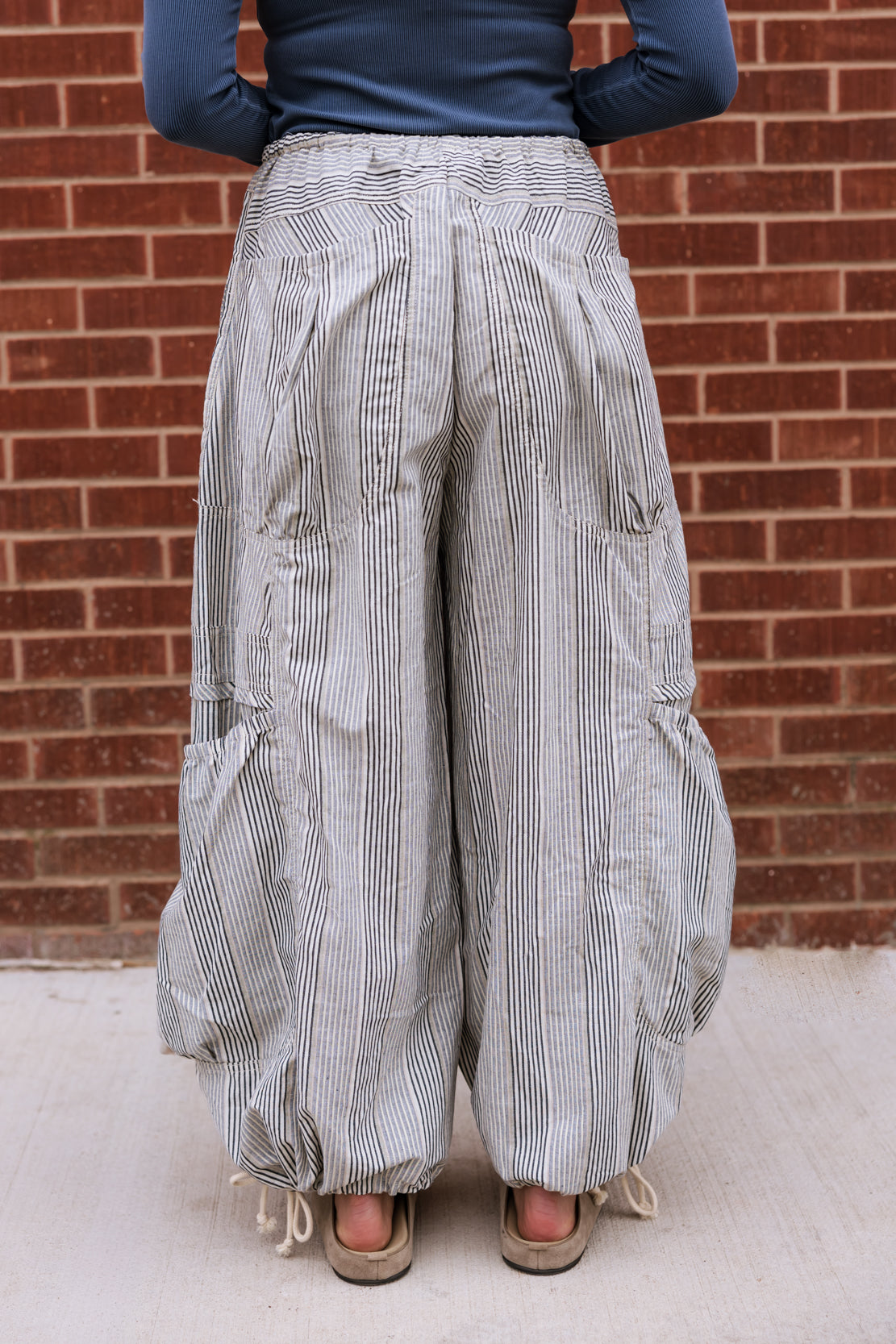 Bridget Parachute Pants | Natural/Denim