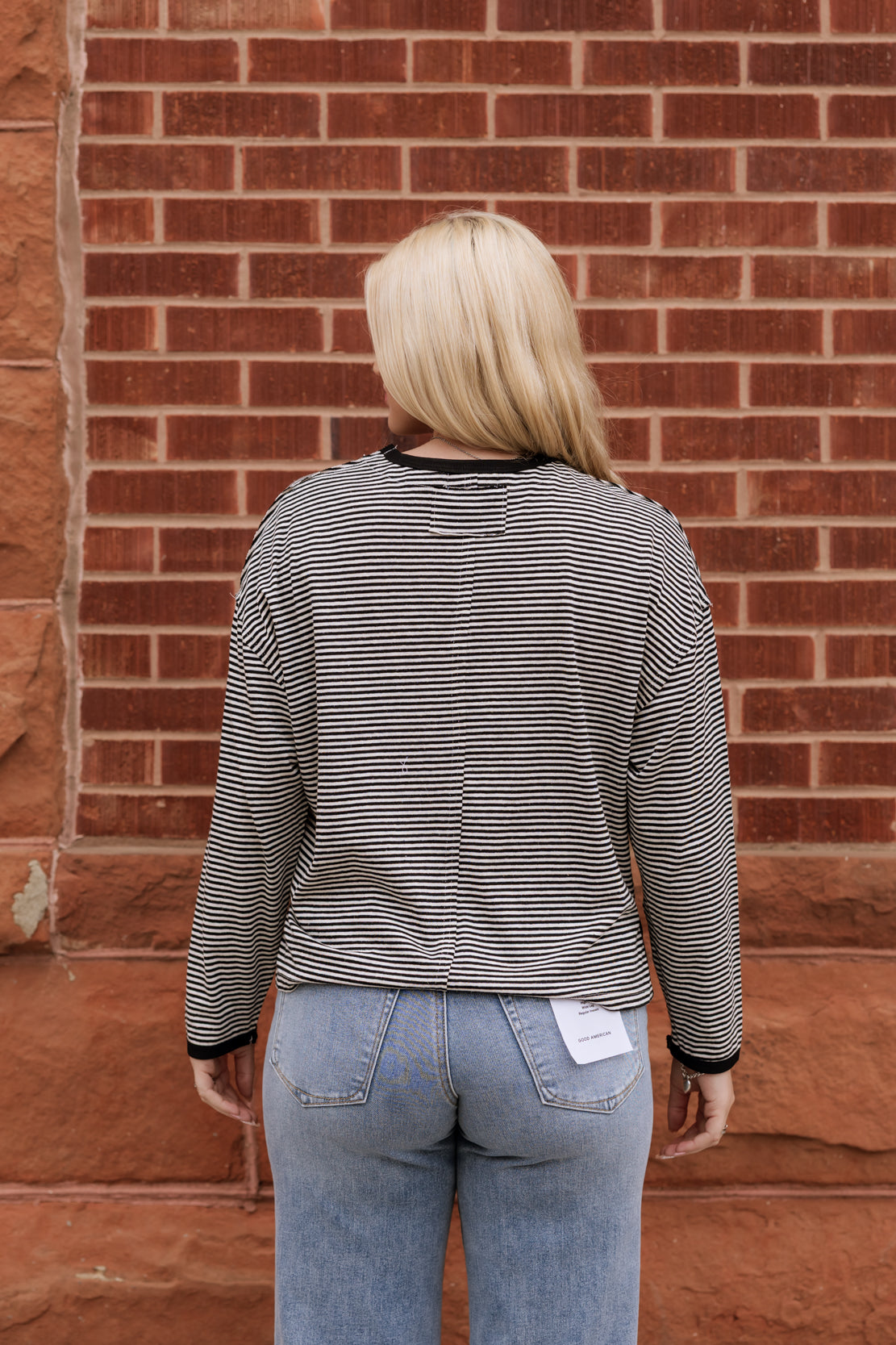 Willa Striped Long Sleeve | Black