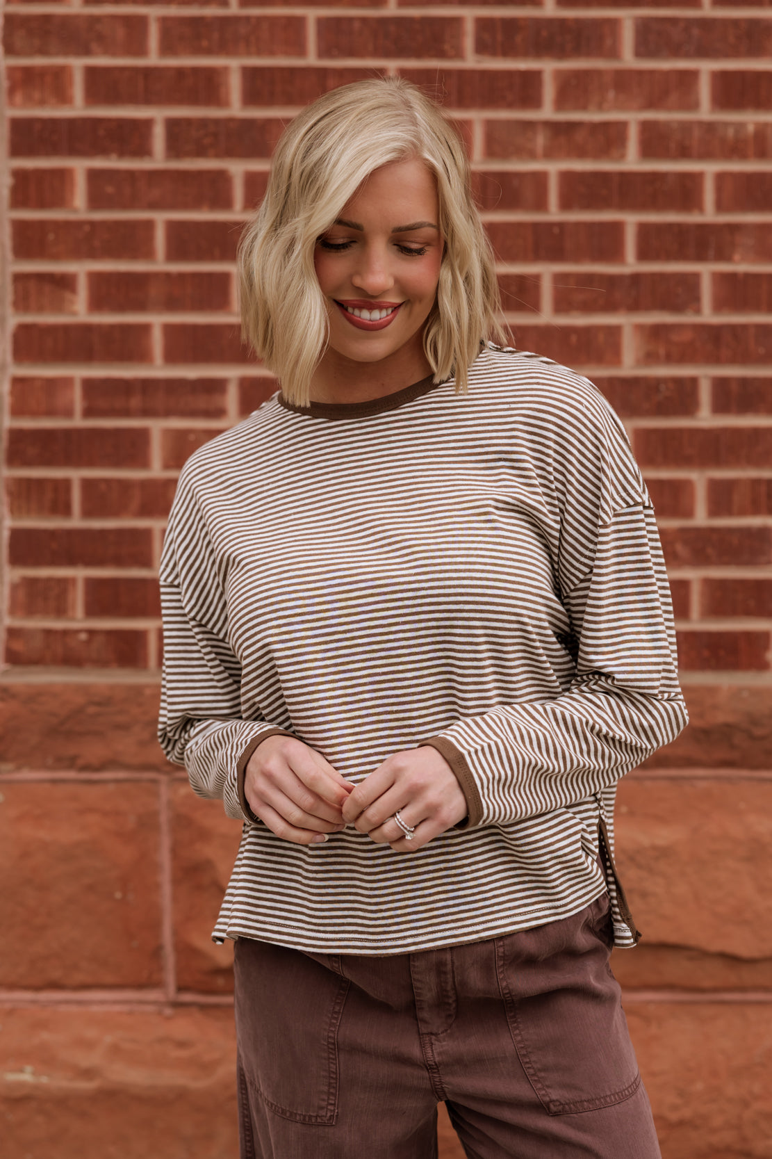 Willa Striped Long Sleeve | Mocha