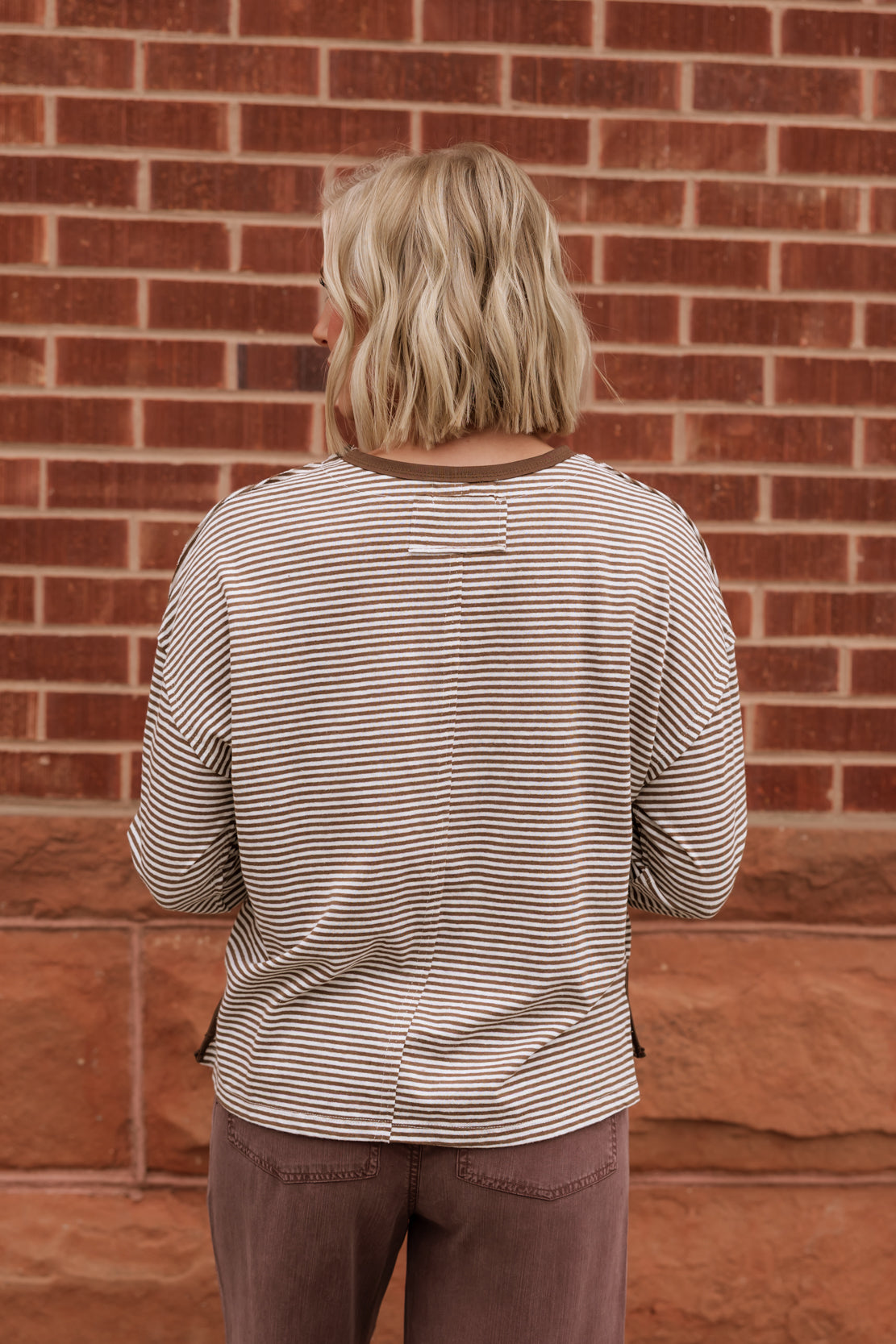 Willa Striped Long Sleeve | Mocha