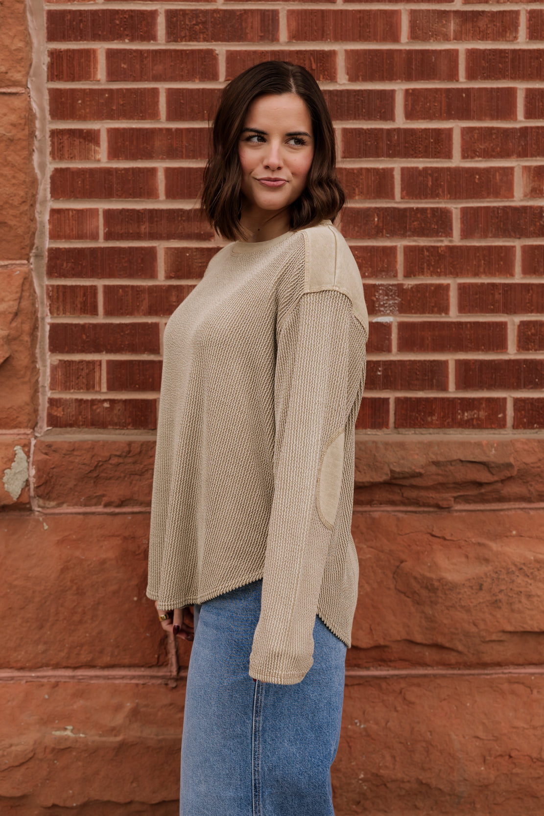 Miley Boxy Long Sleeve | Brown