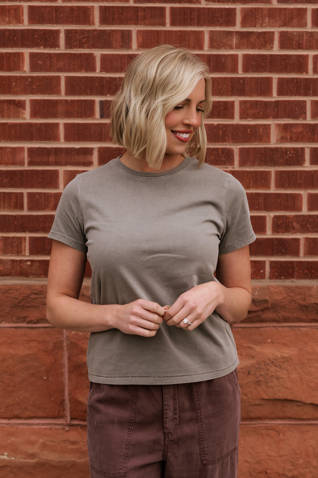 Asher Basic Tee | Taupe