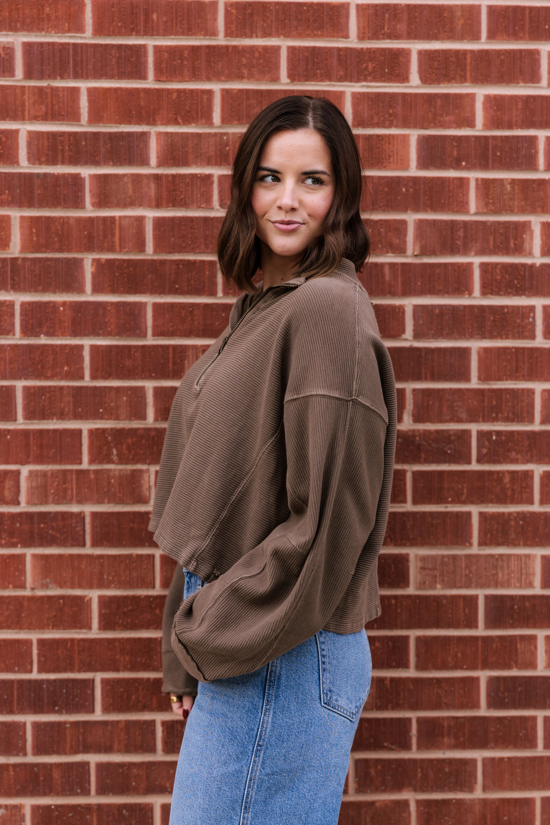 We The Free Celeste Quarter Zip | Teak