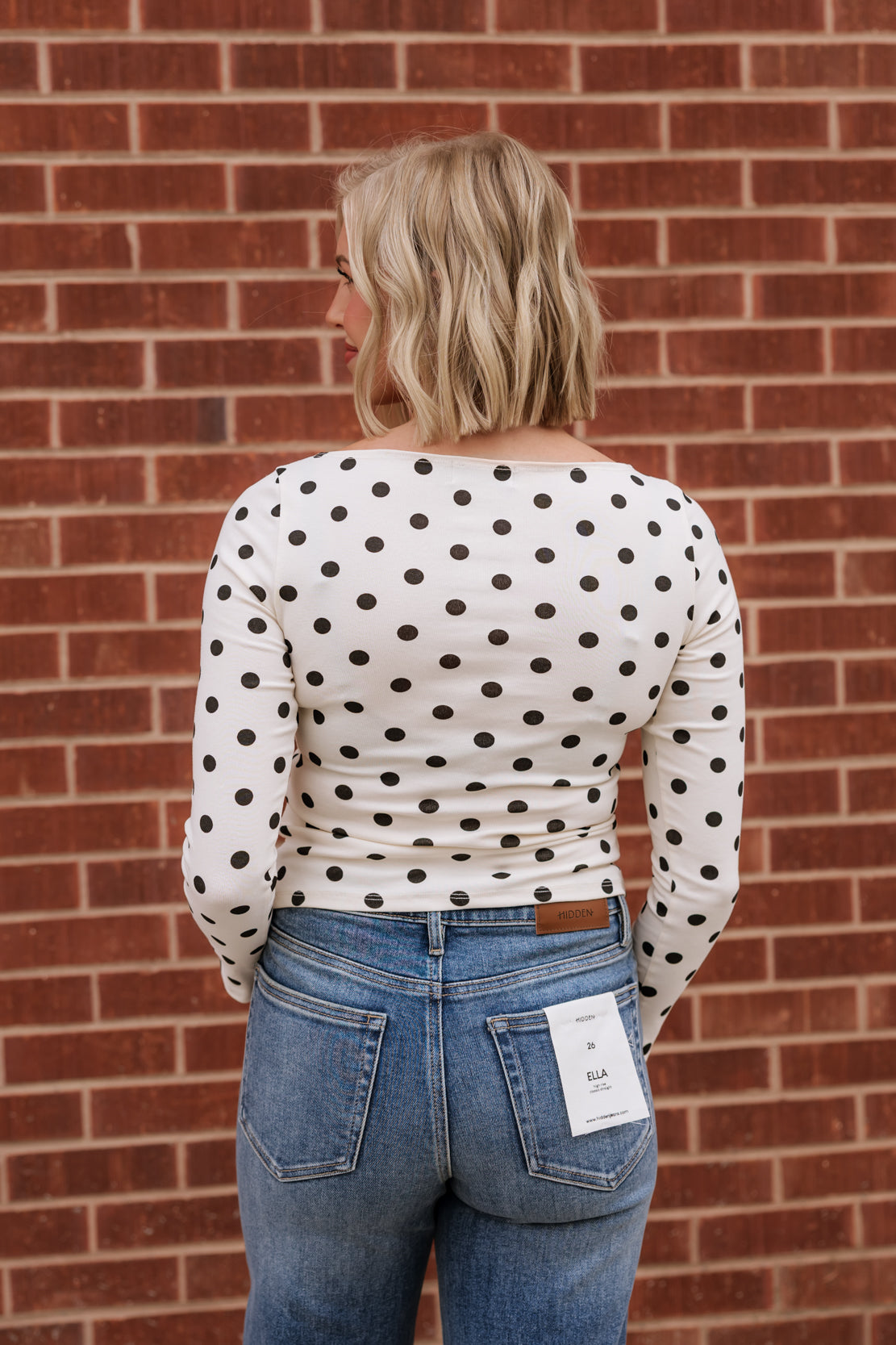 Claire Polka Dot Top | Cream
