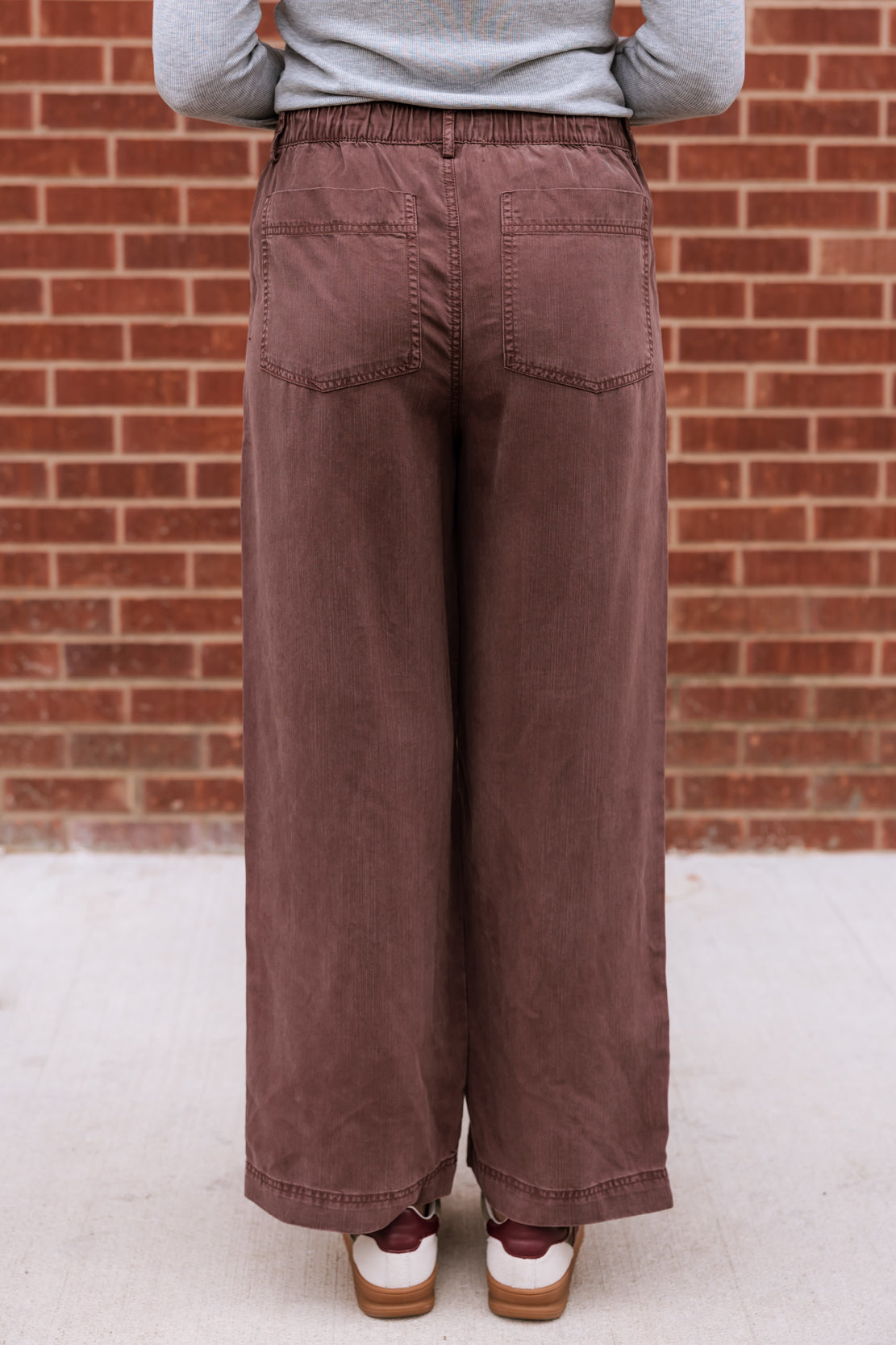 Hazel Wide Leg Tencel Pants | Brown