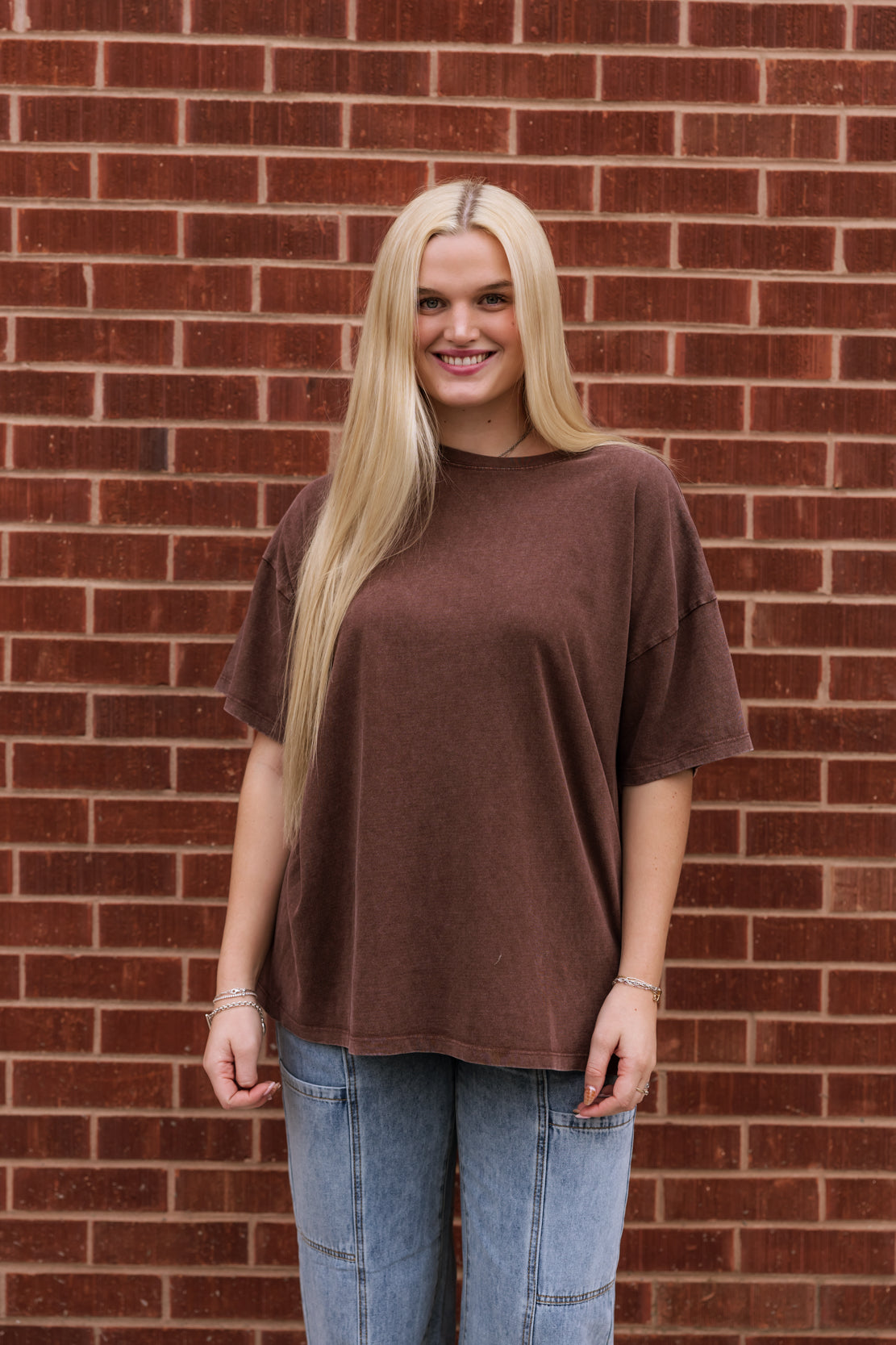Bianca Oversized Tee | Dark Brown