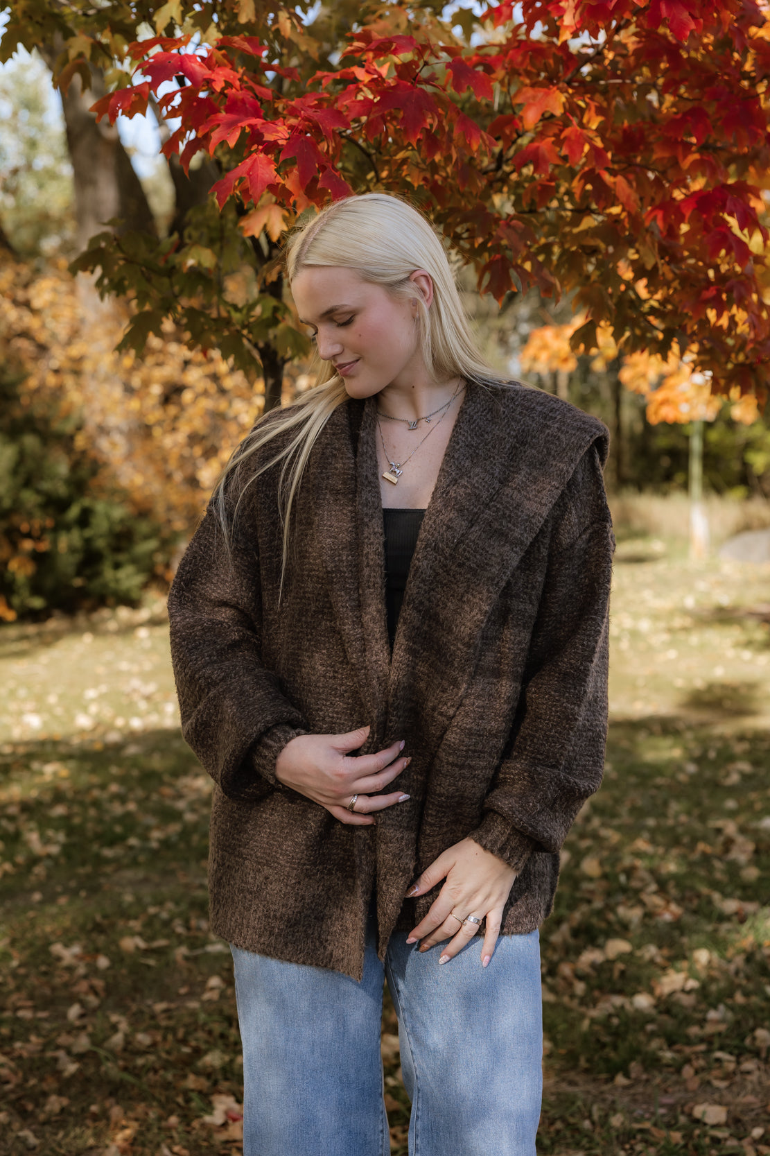Thistle Hooded Cardi | Fudge Combo