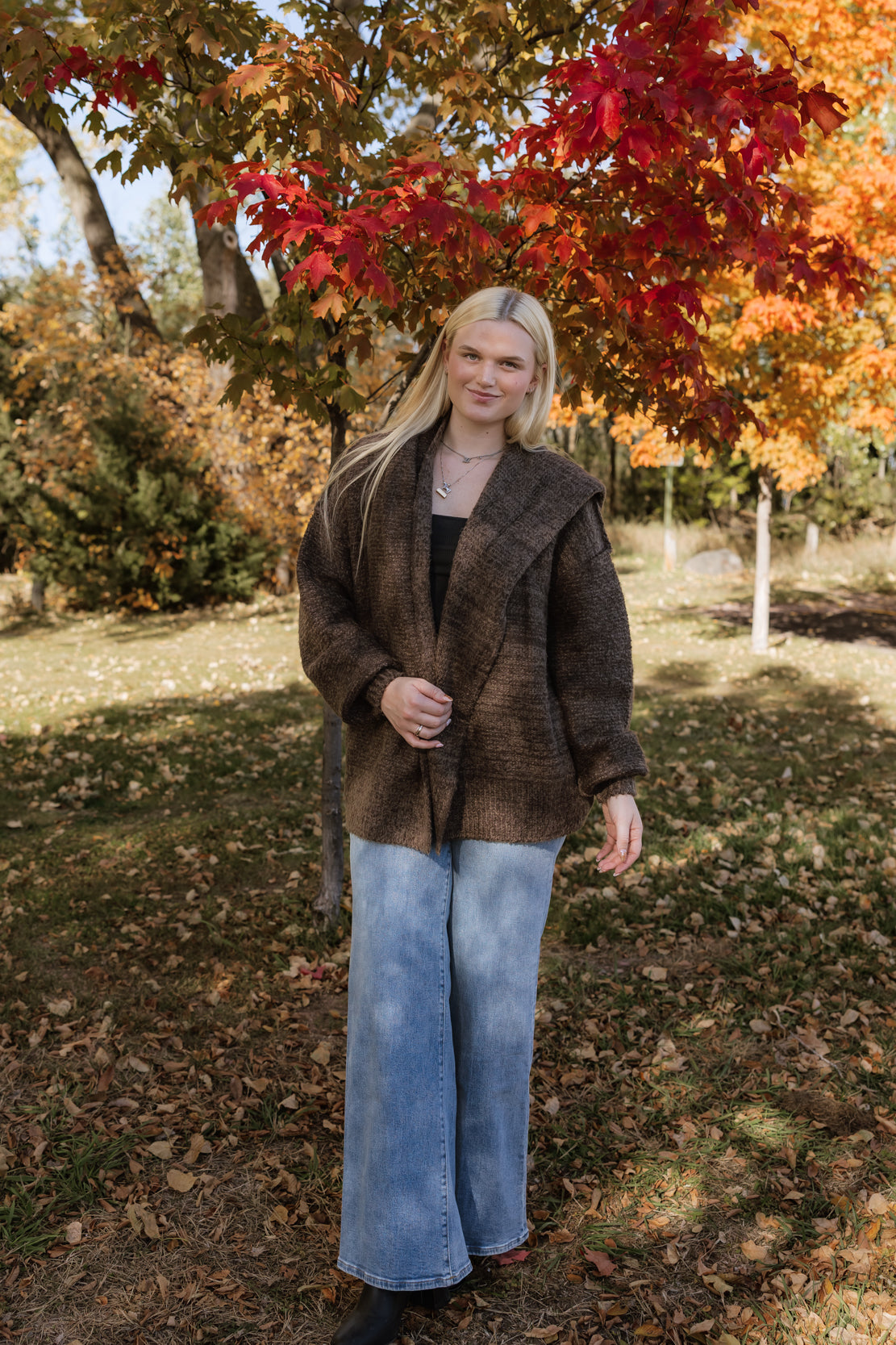 Thistle Hooded Cardi | Fudge Combo
