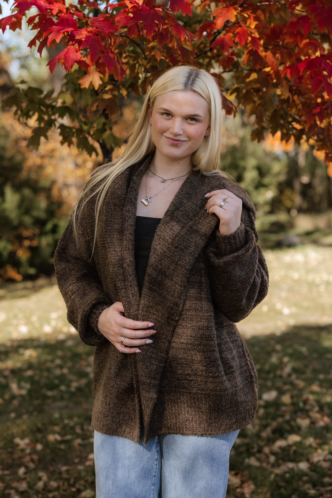 Thistle Hooded Cardi | Fudge Combo