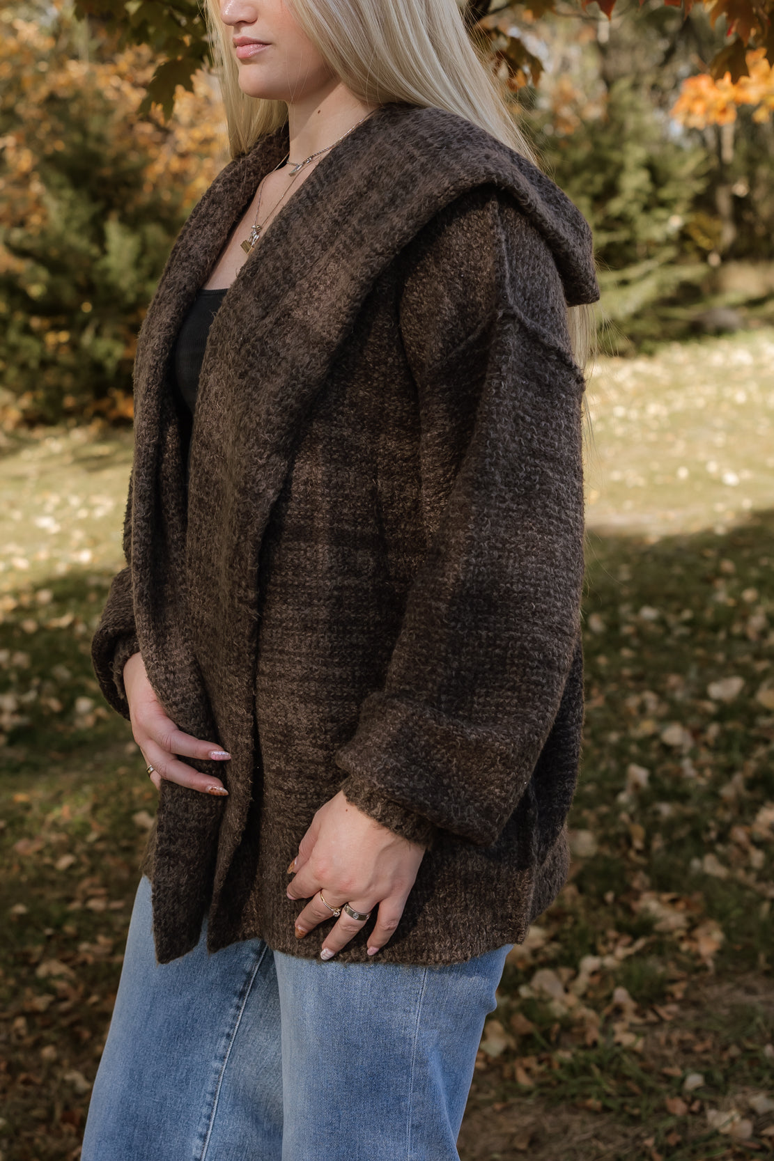 Thistle Hooded Cardi | Fudge Combo