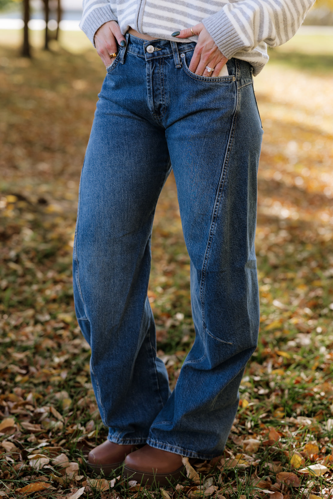 We The Free Fable Low-Rise Twisted Bowed Jeans | Heartsong