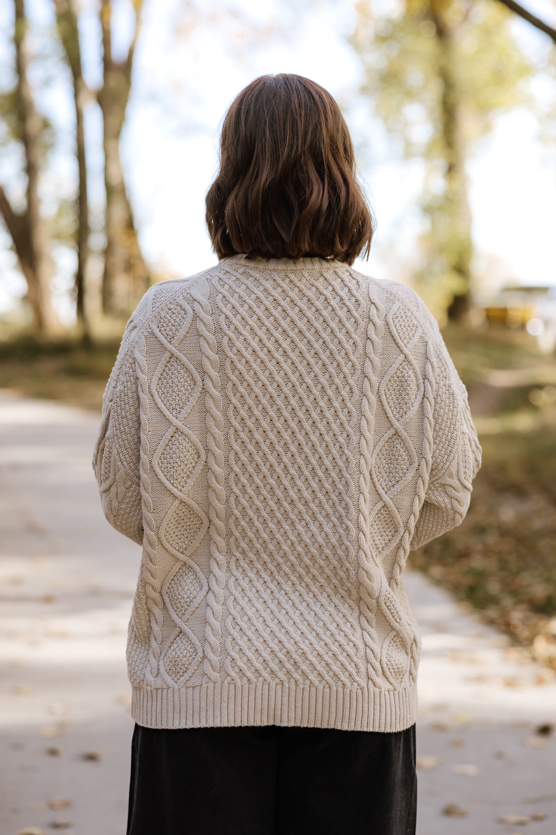 Demi Cable Knit Sweater | Beige