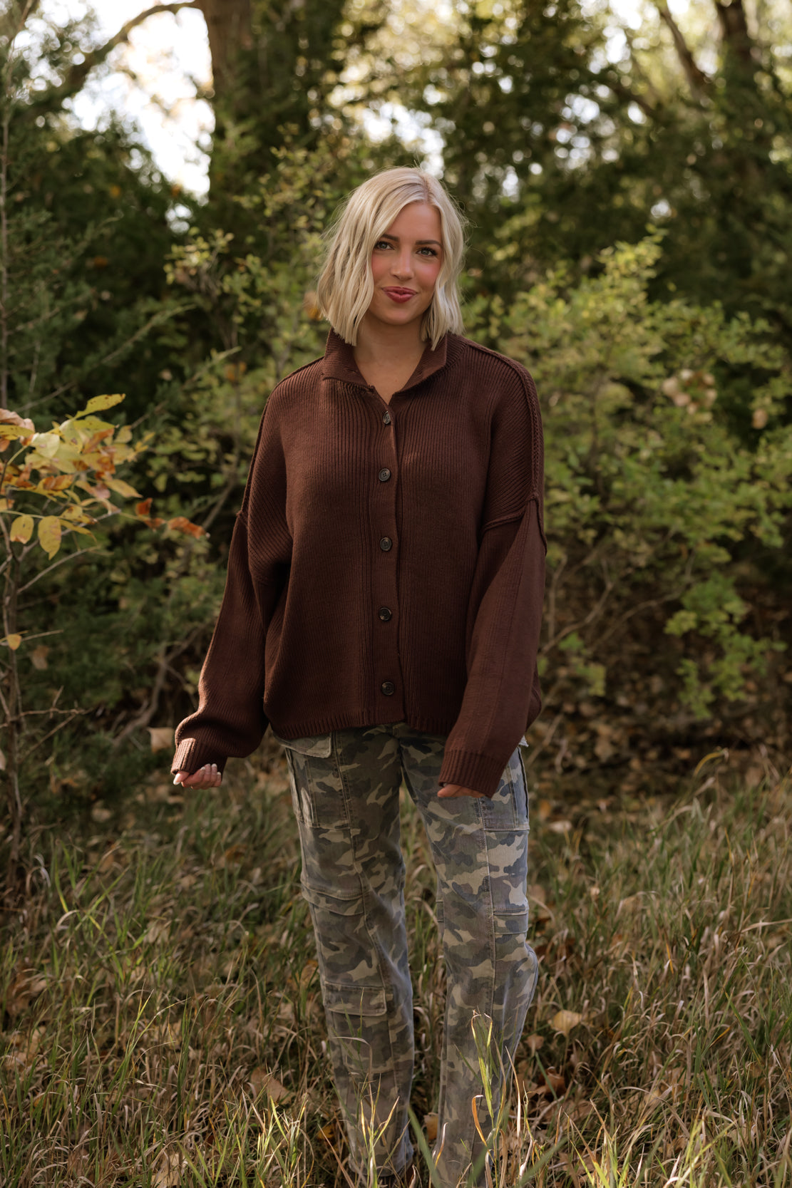 Mariah Knit Cardigan | Dark Brown