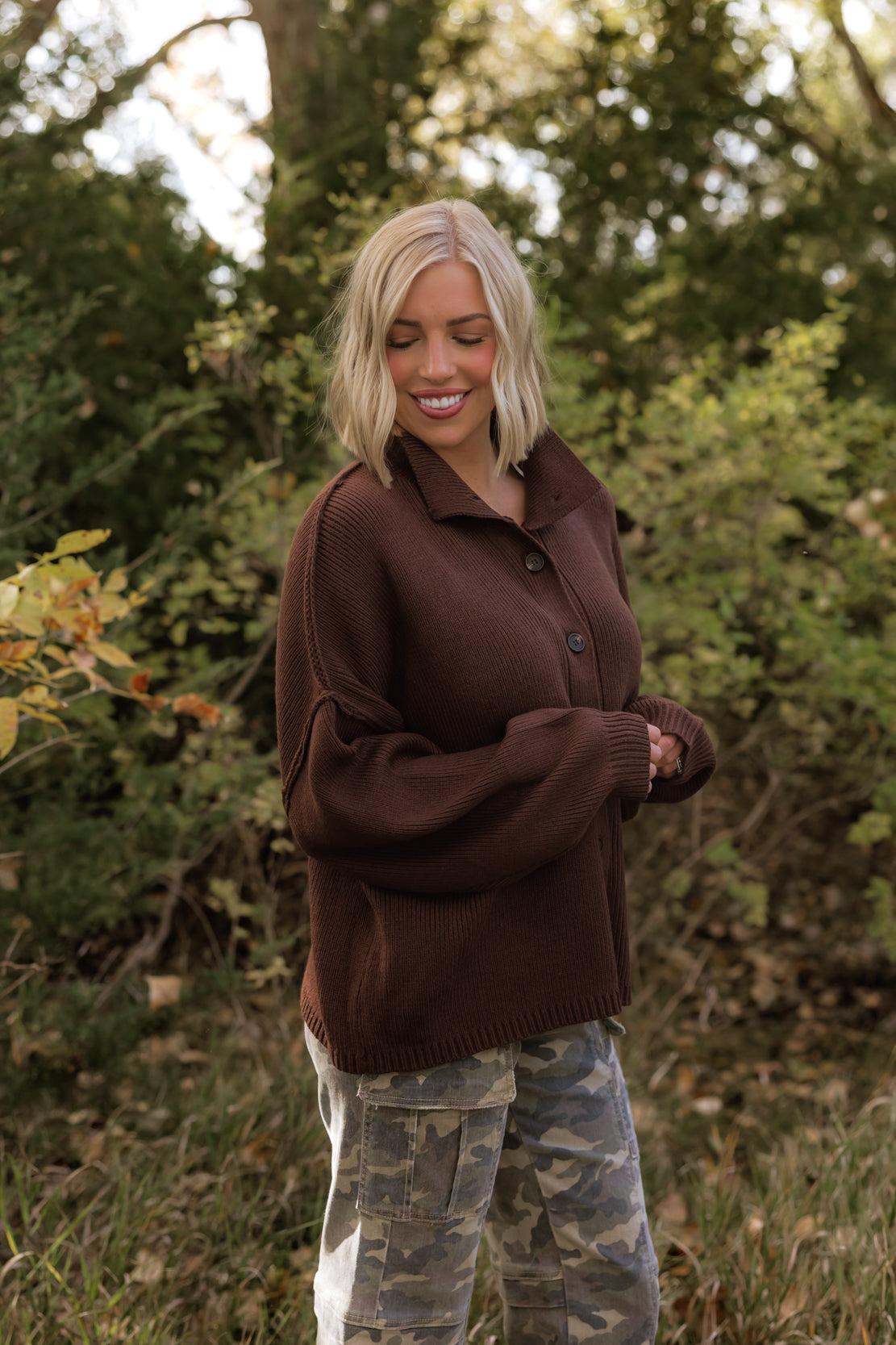 Mariah Knit Cardigan | Dark Brown