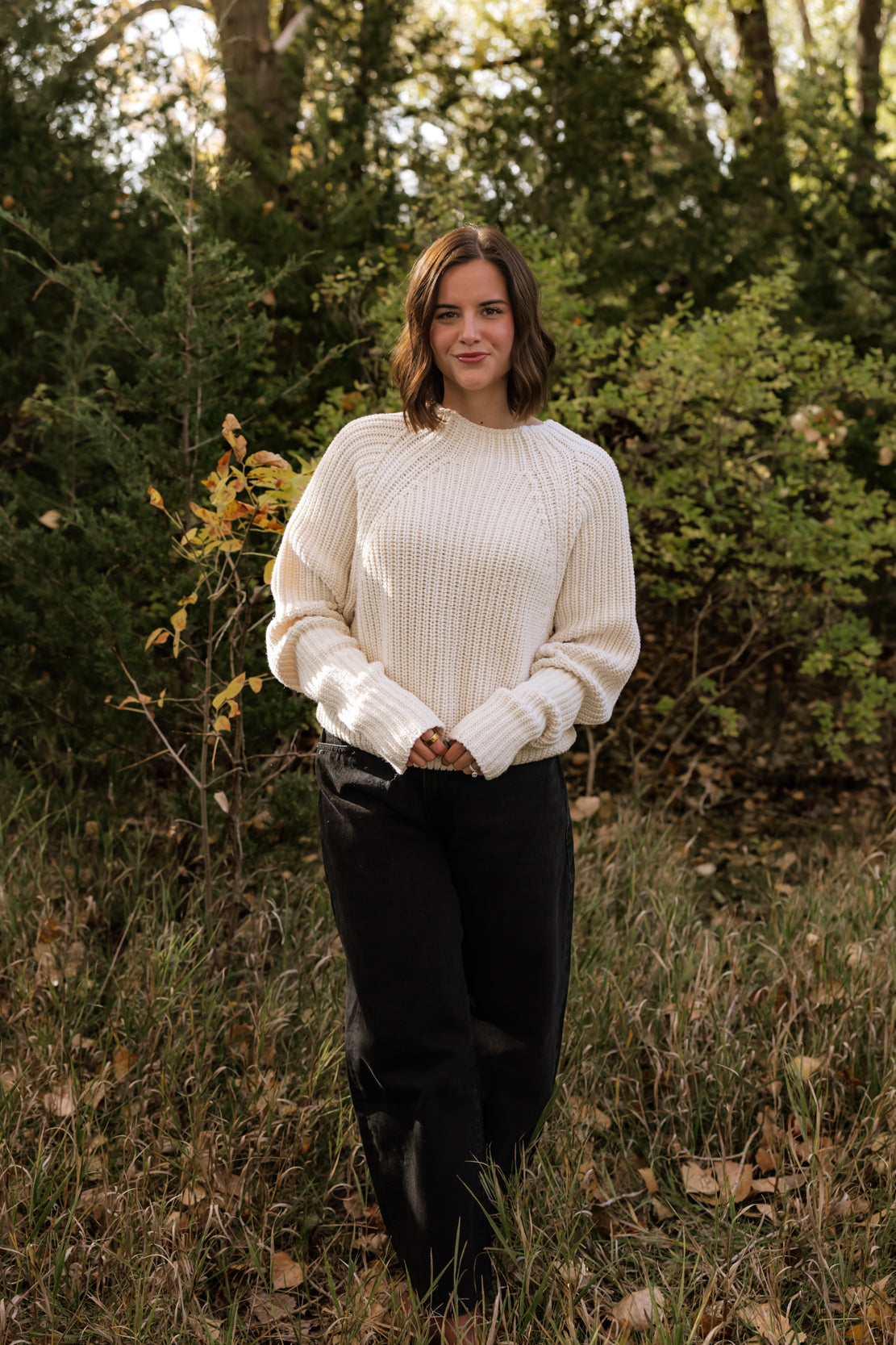 Low Tide Crew Neck Knit Pullover | Marshmellow