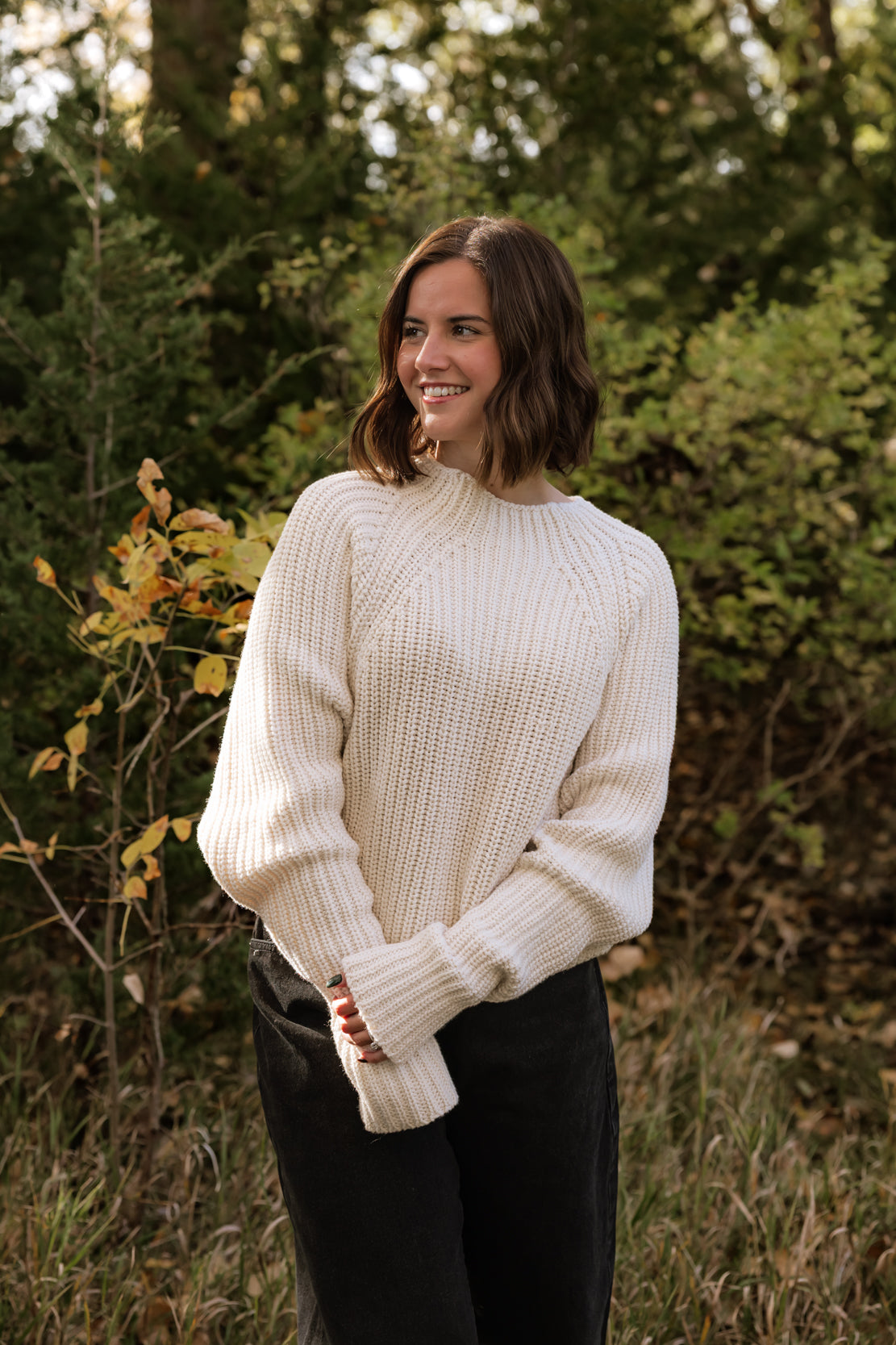 Low Tide Crew Neck Knit Pullover | Marshmellow