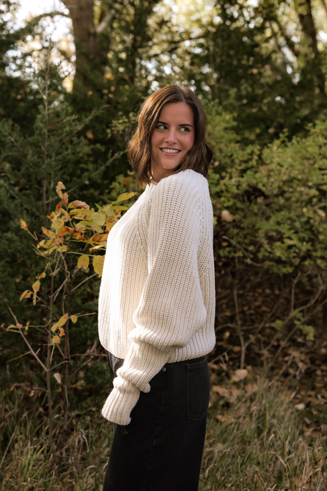 Low Tide Crew Neck Knit Pullover | Marshmellow