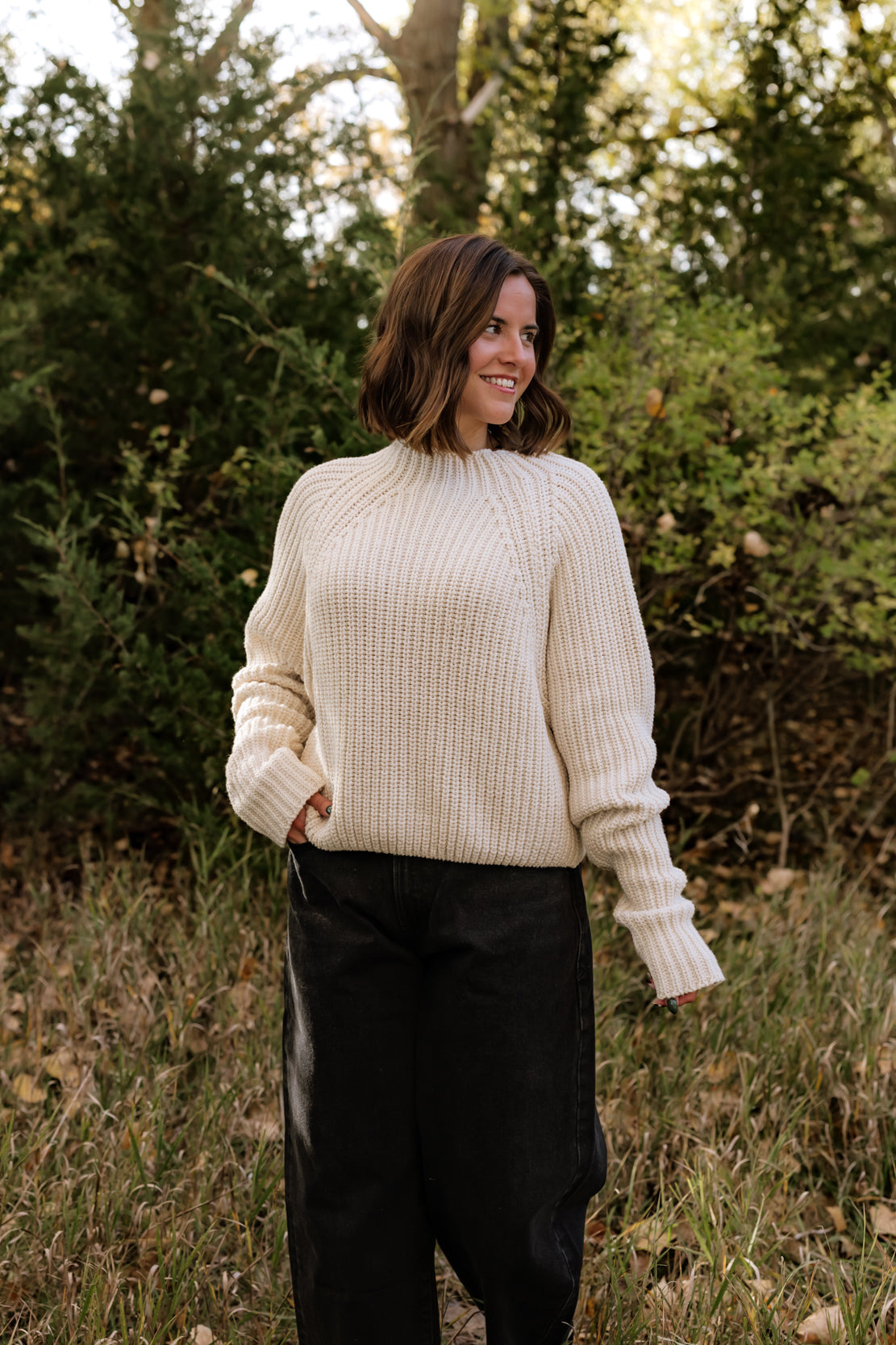 Low Tide Crew Neck Knit Pullover | Marshmellow