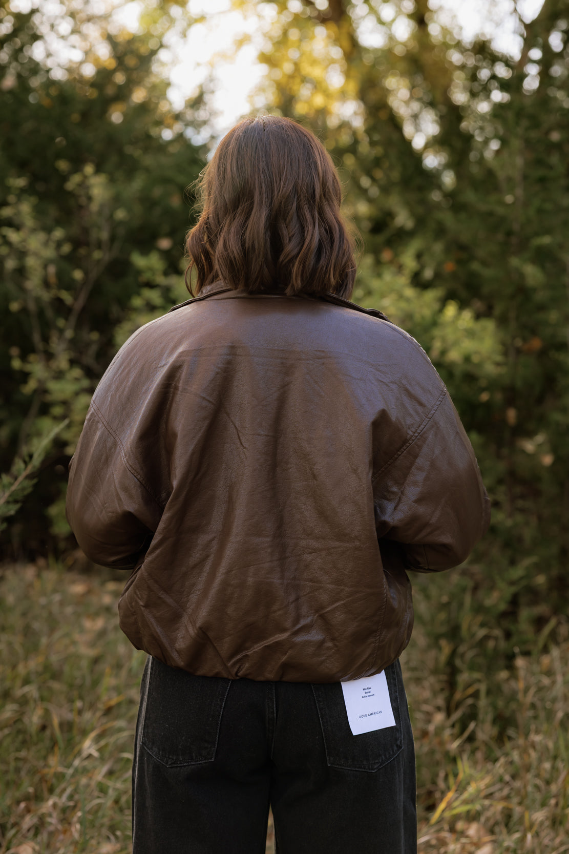 Hope Faux Leather Jacket | Brown