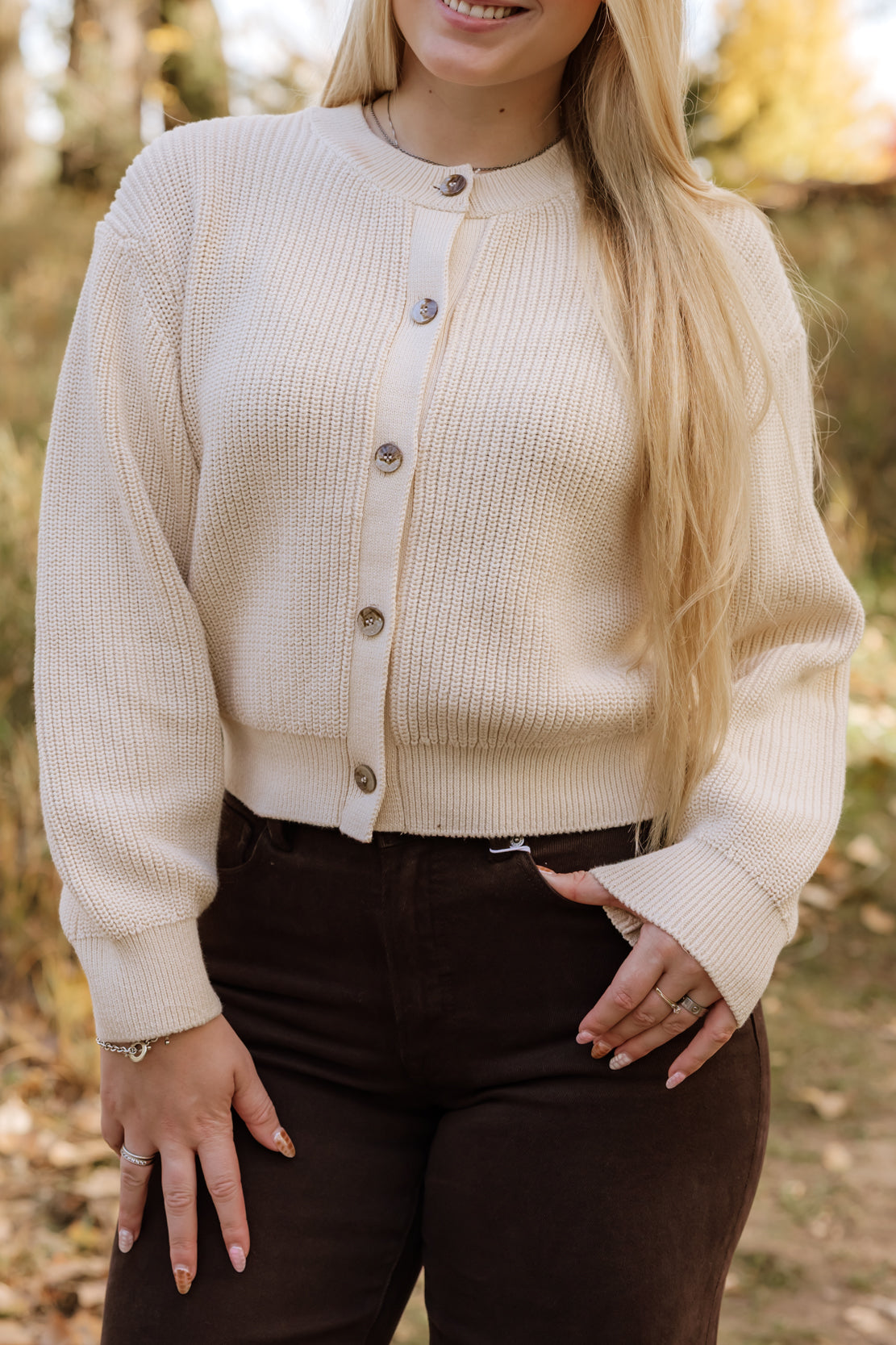 Vienna Cotton Knit Cardi | Ivory