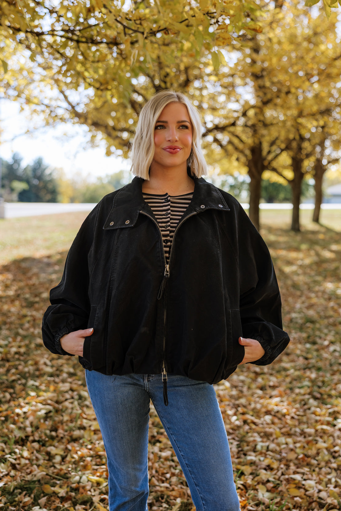 We The Free Chelsea Vegan Suede Funnel-Neck Jacket | Black