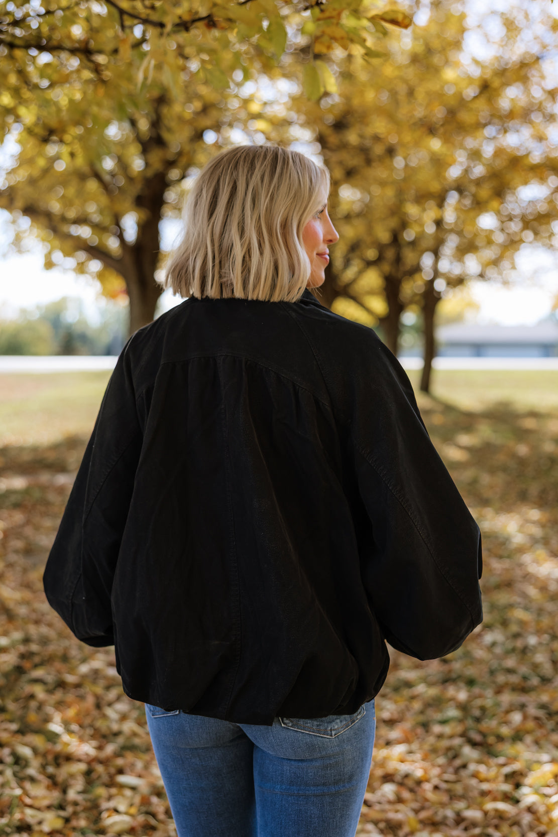 We The Free Chelsea Vegan Suede Funnel-Neck Jacket | Black