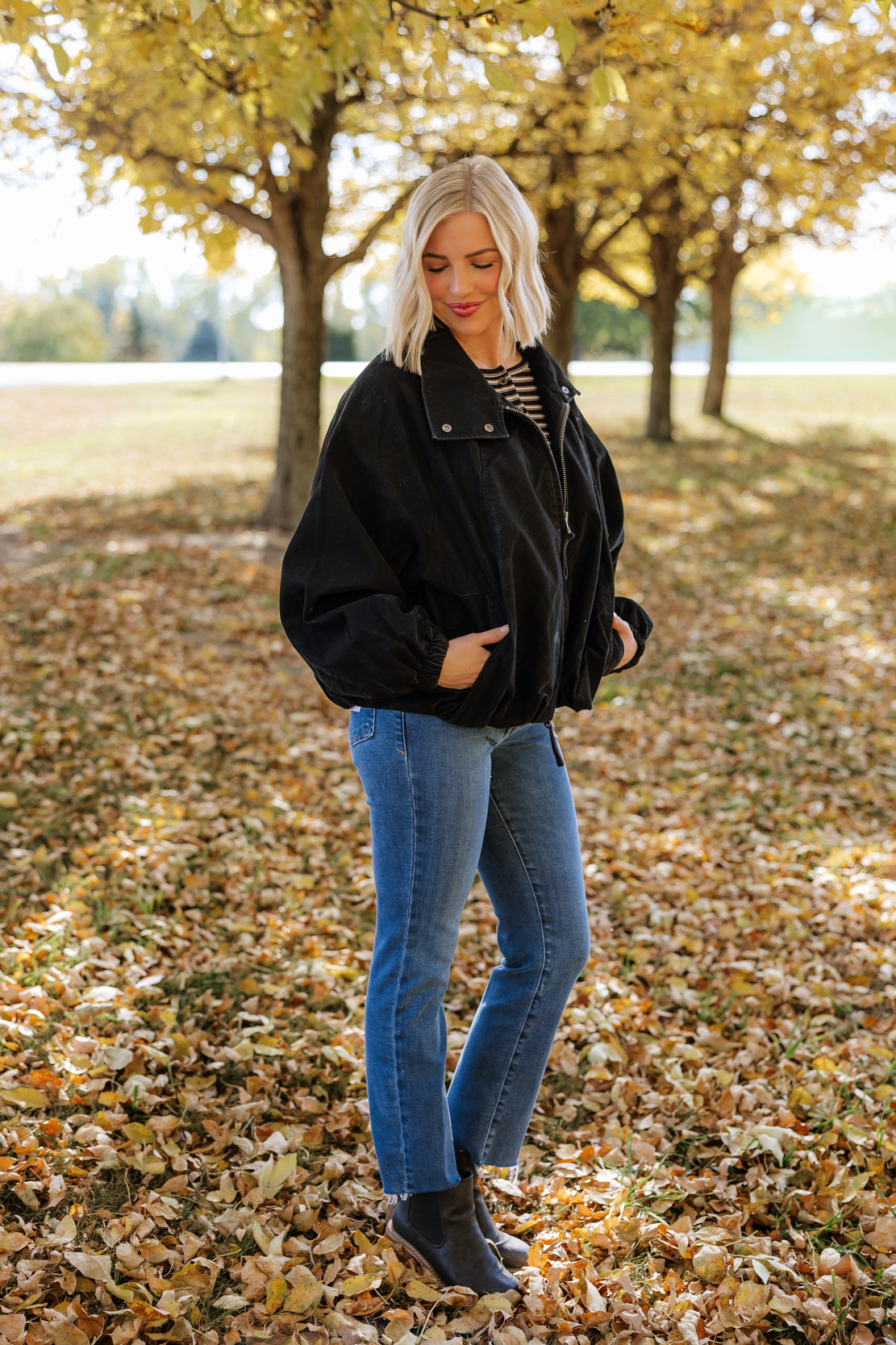We The Free Chelsea Vegan Suede Funnel-Neck Jacket | Black