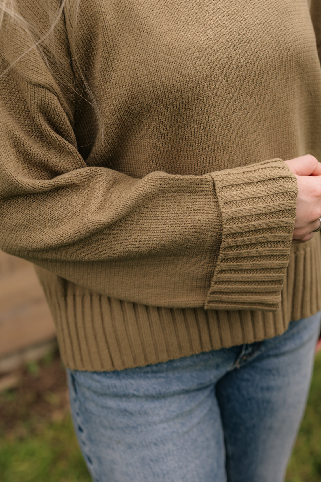 Kaylor Wide Cuff Oversized Sweater | Lime Green