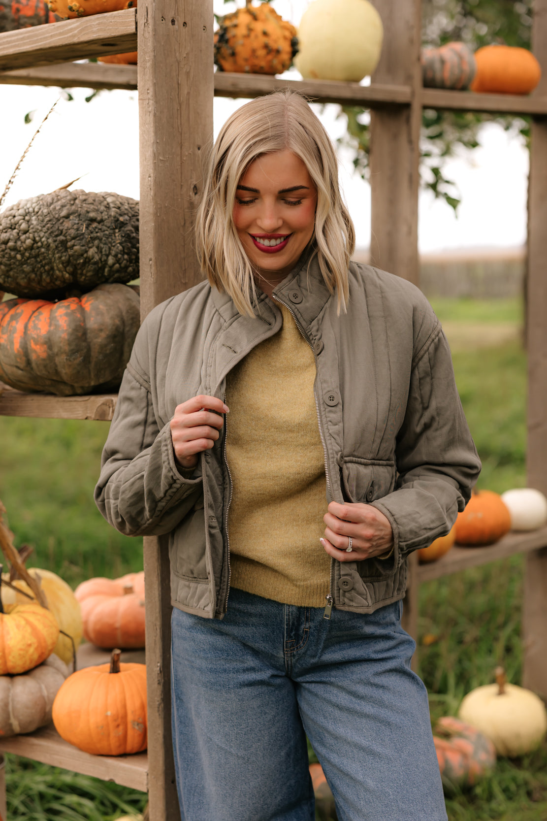 Eva Quilted Jacket | Sage