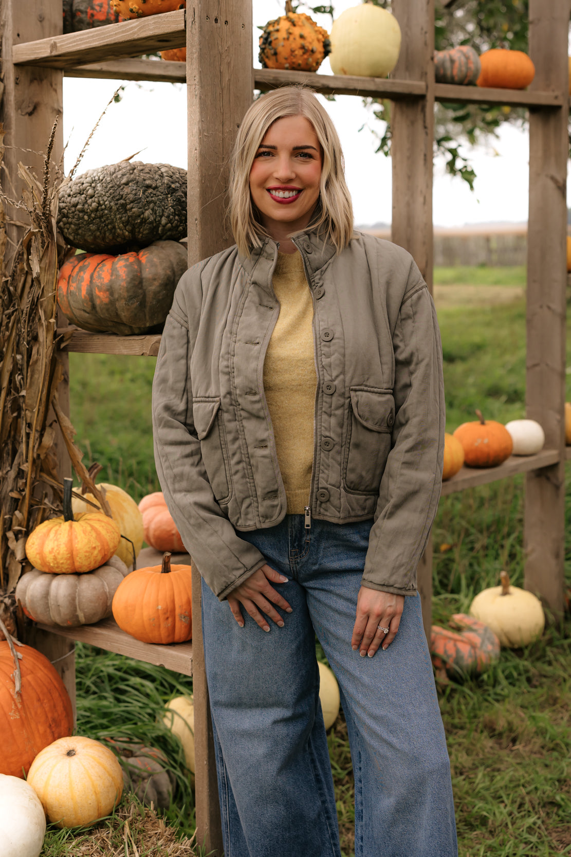 Eva Quilted Jacket | Sage