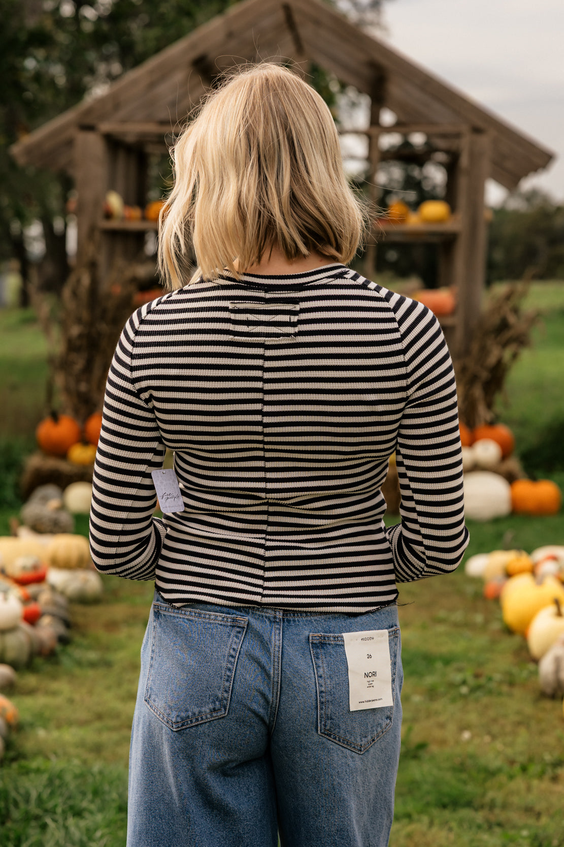 We The Free Easy Does It Striped Long Sleeve | Black/White Combo