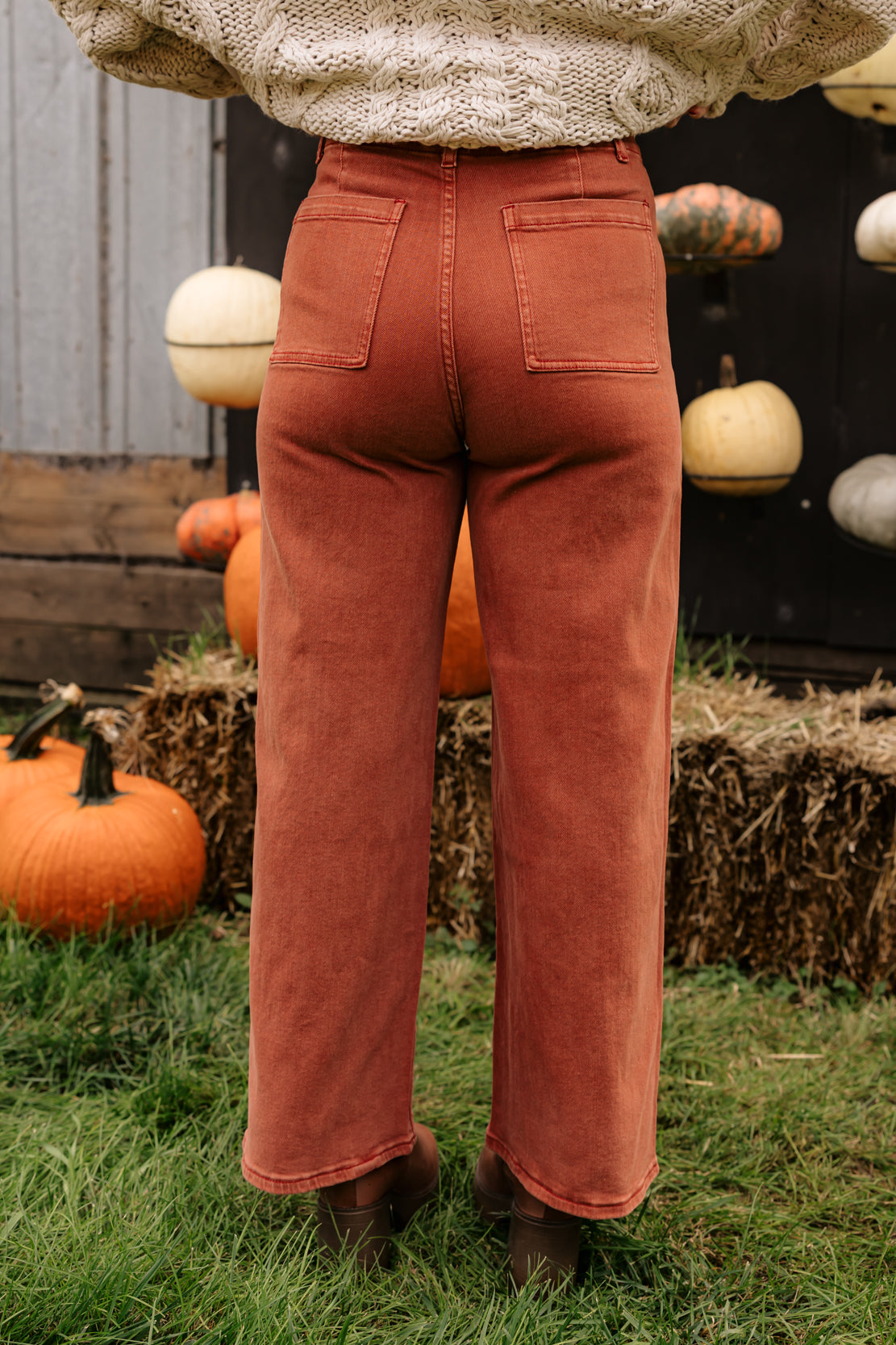 Astrid Wide Leg Pants | Terracotta