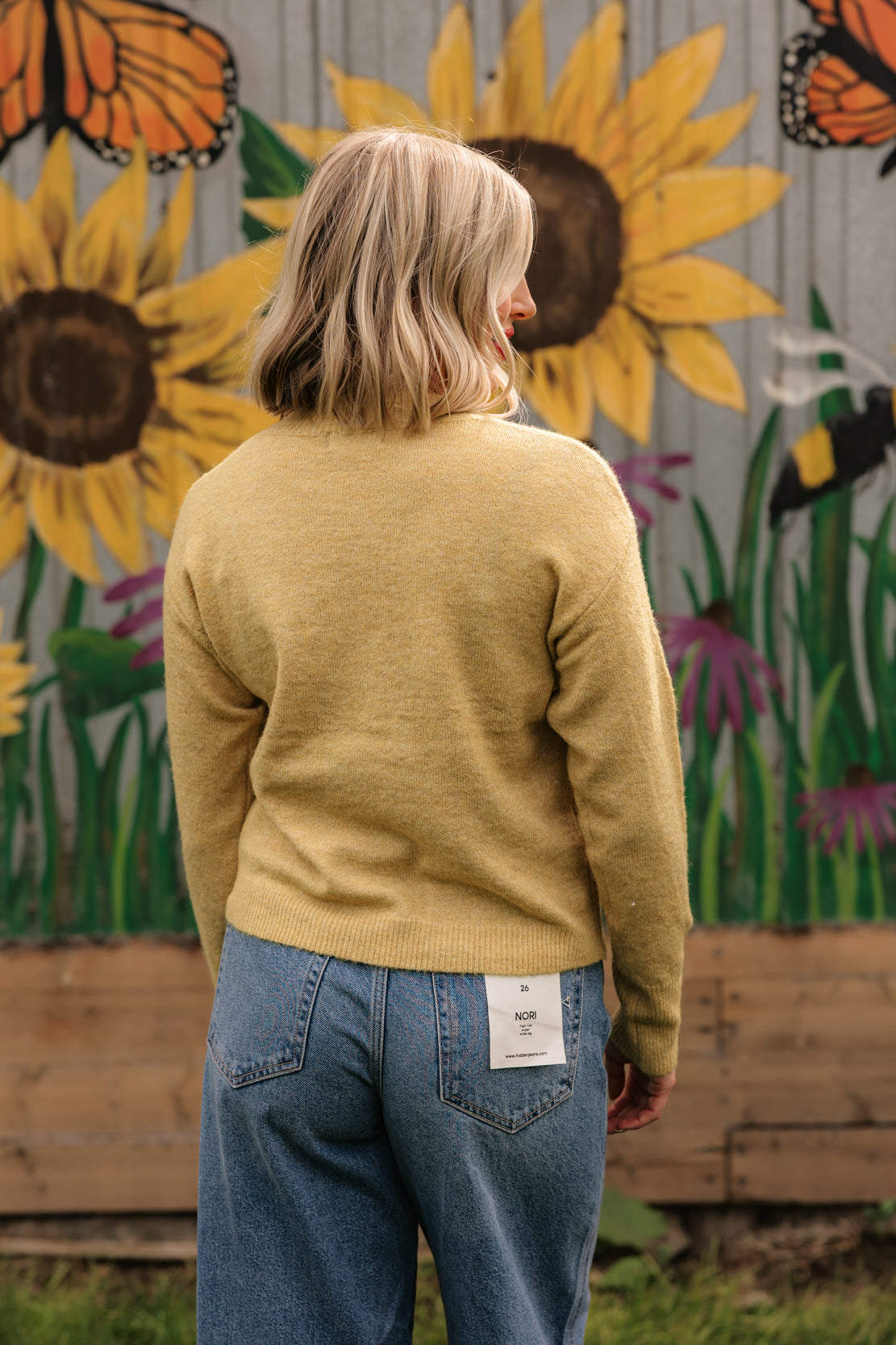 Melody Boxy Cut Sweater | Mustard