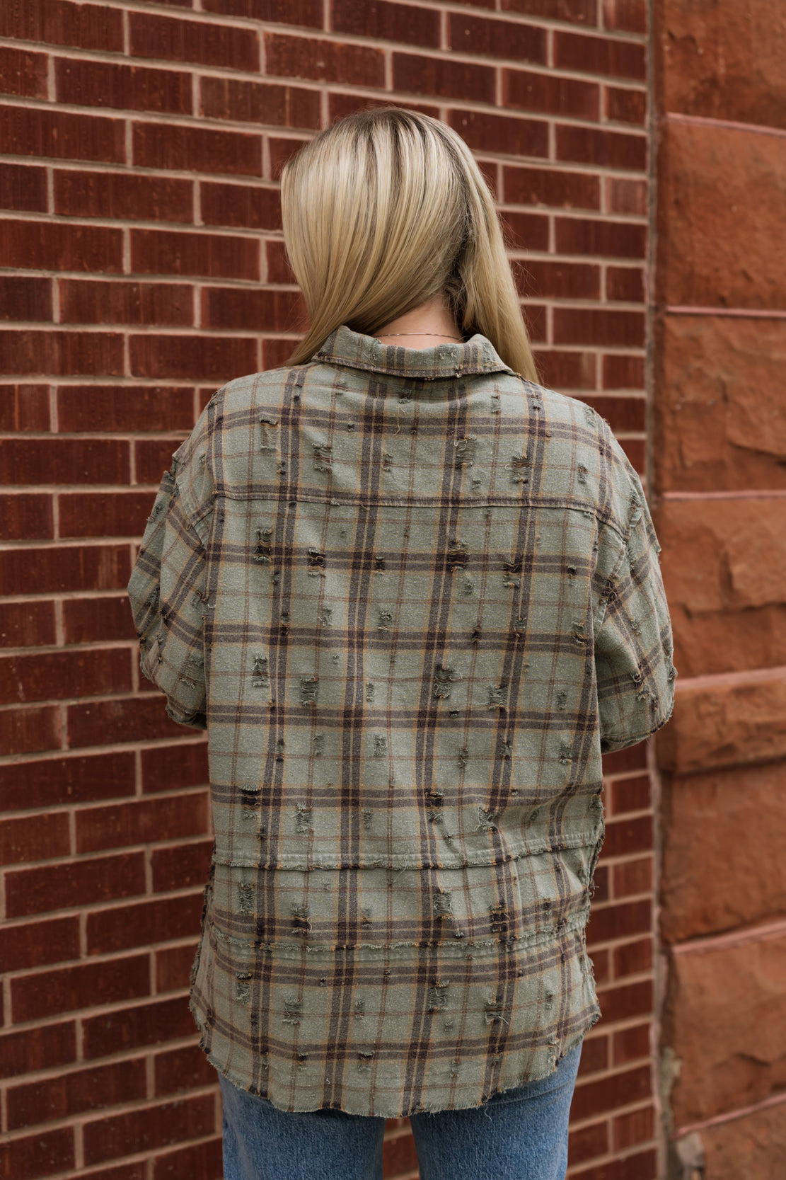 Nora Plaid Tunic Shirt | Dusty Sage